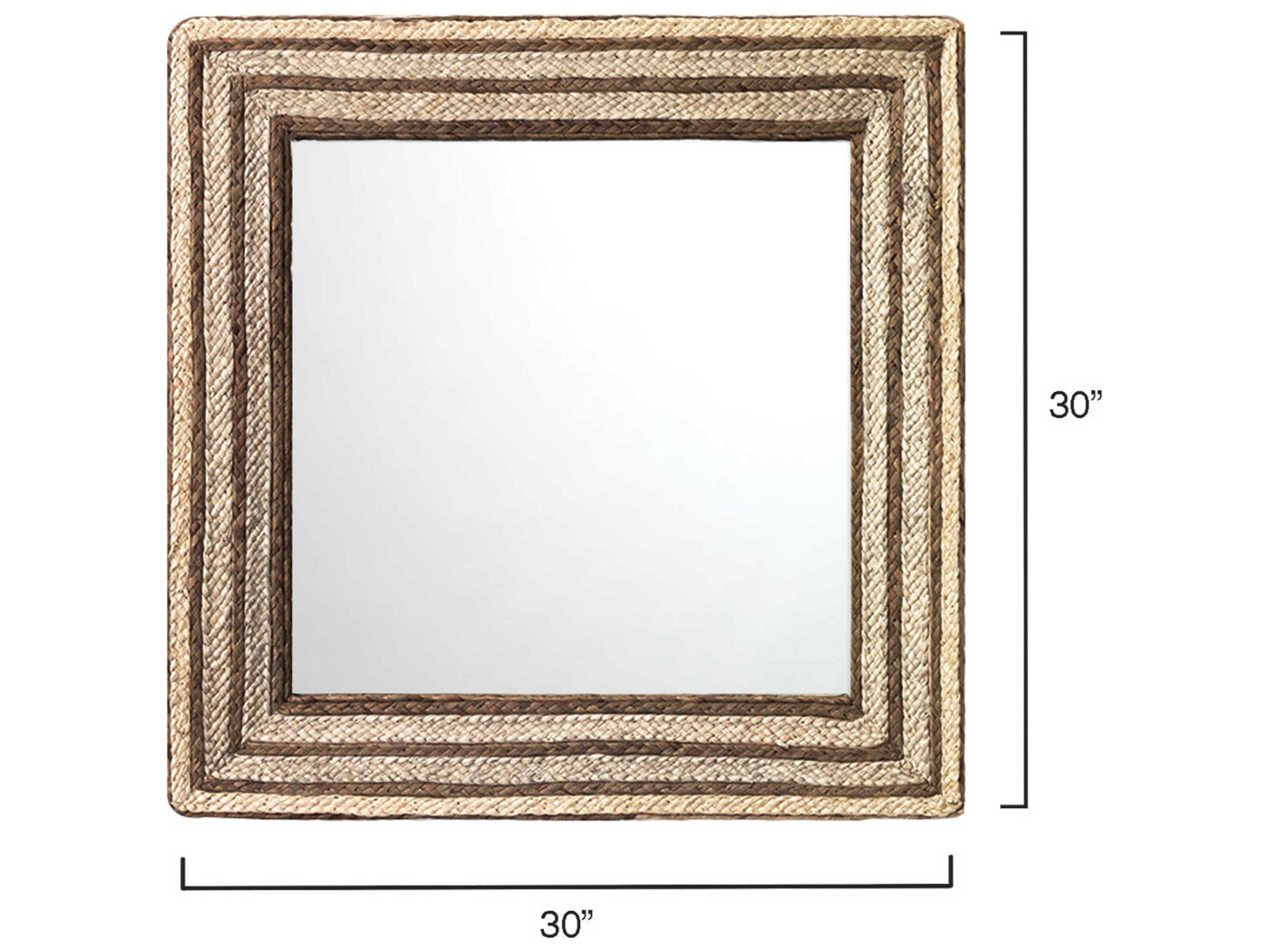 Jamie Young Evergreen Natural Square Wall Mirror