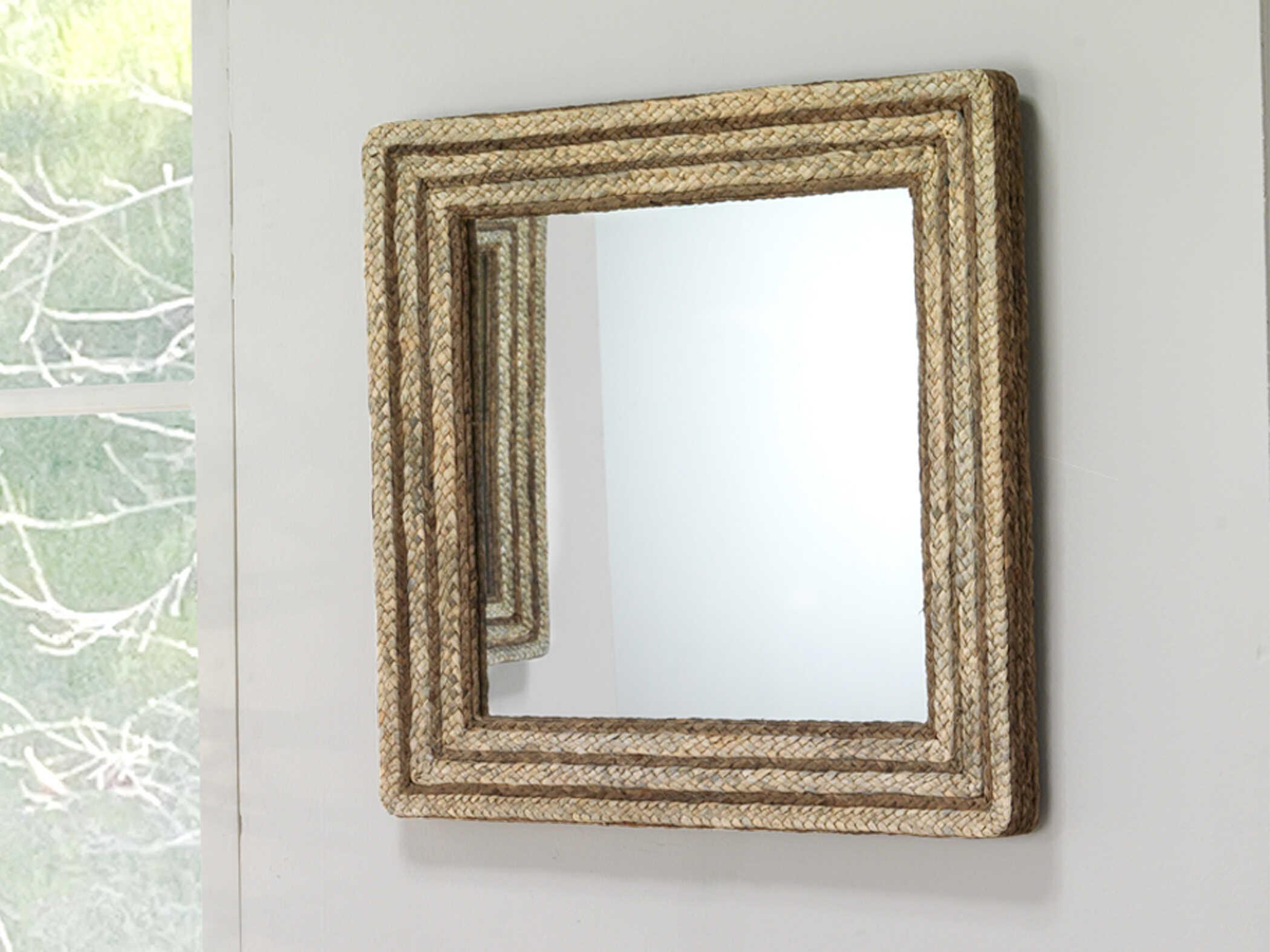 Jamie Young Evergreen Natural Square Wall Mirror