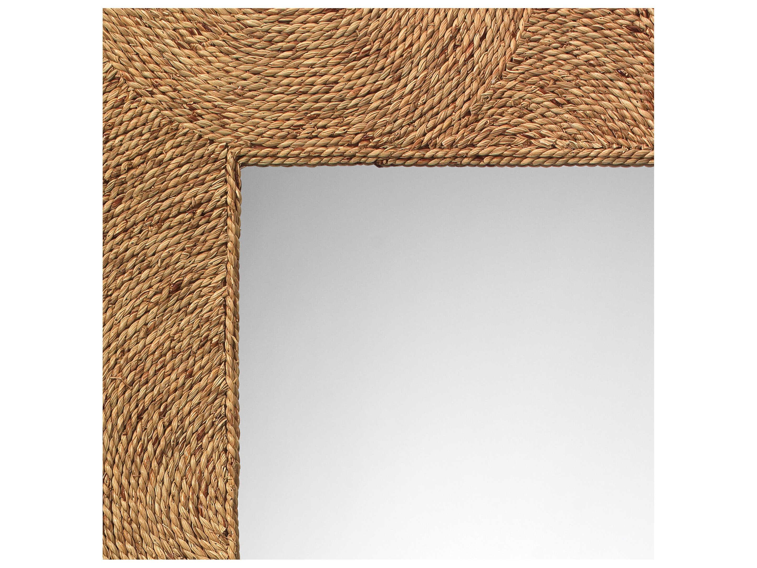 Jamie Young Harbor Natural Seagrass Rectangular Floor Mirror