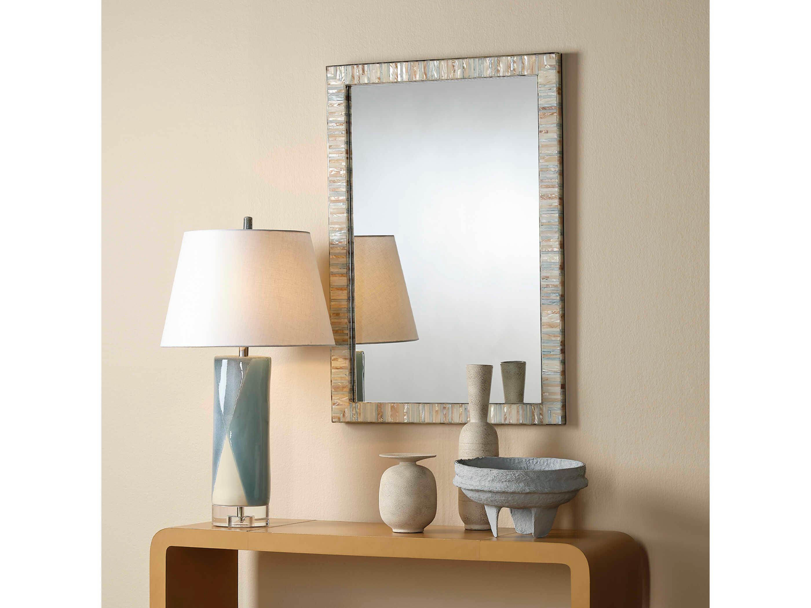 Jamie Young Heron Blue Rectangular Wall Mirror