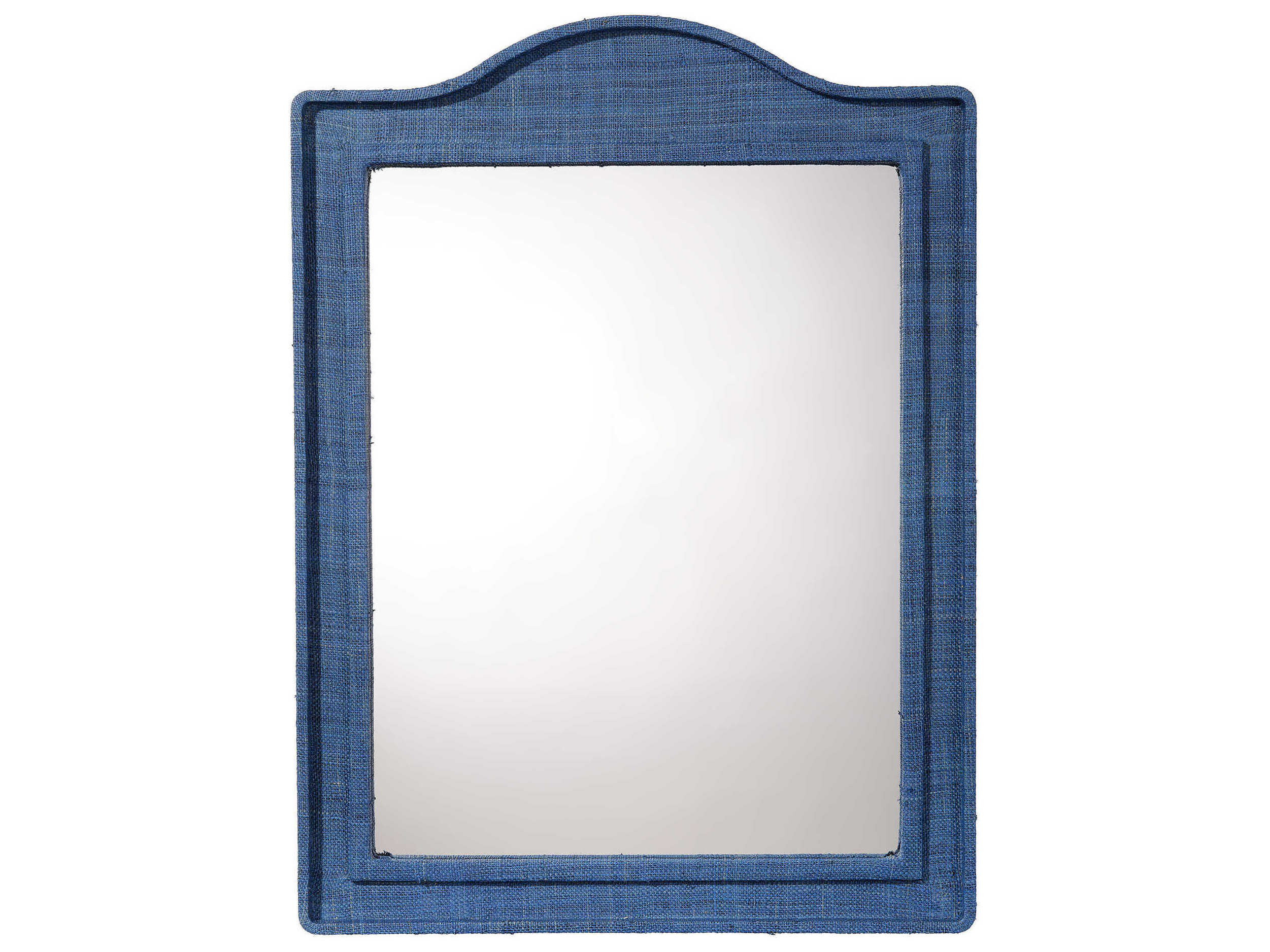 Jamie Young Hilltop Raffia Indigo Rectangular Wall Mirror