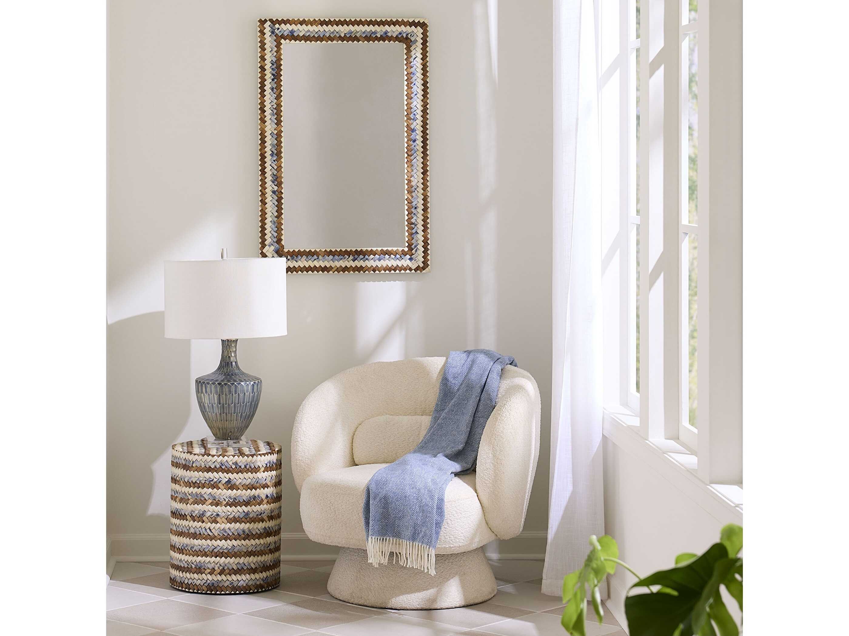 Jamie Young Interwoven Brown Wall Mirror Rectangular