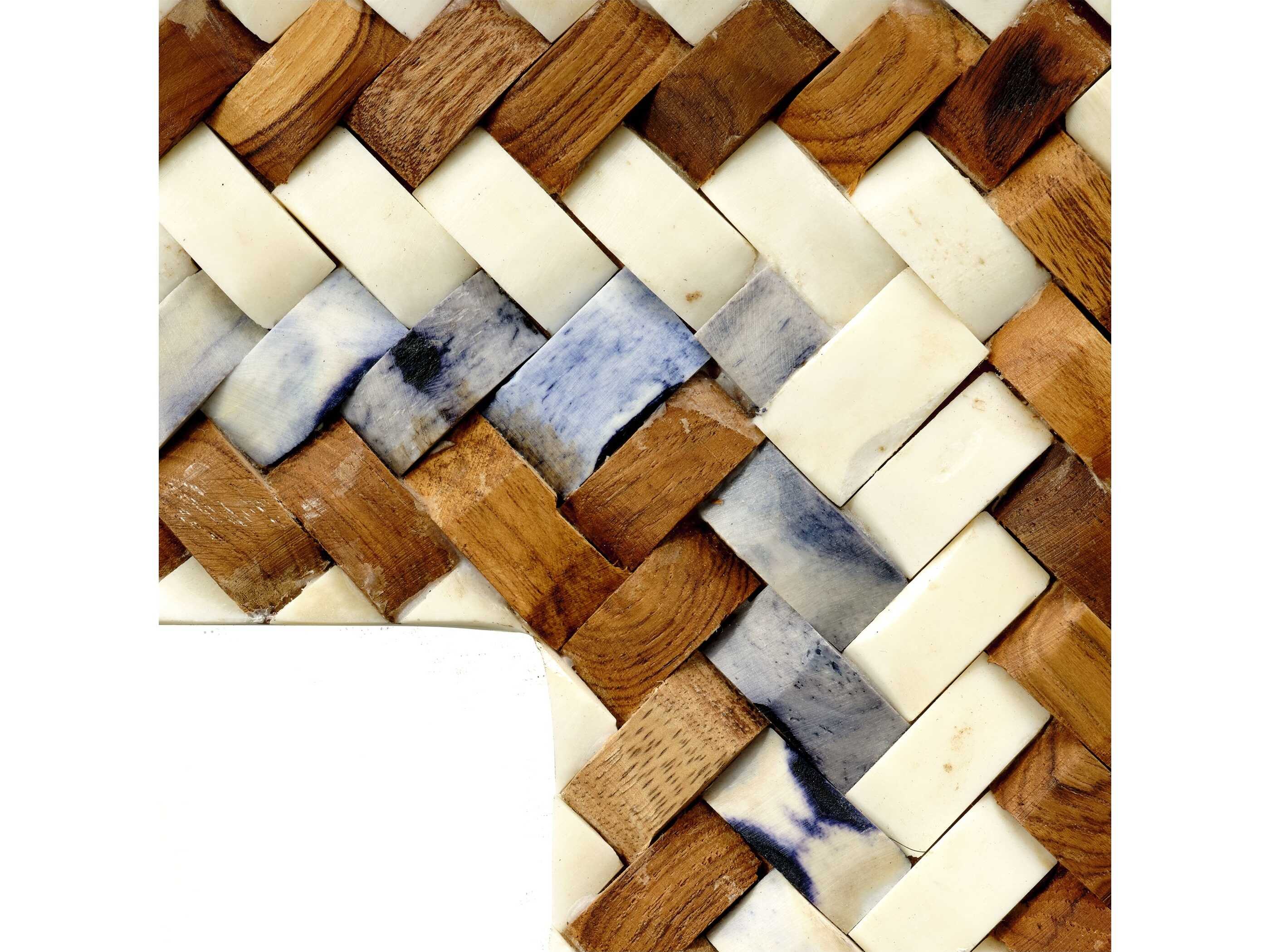 Jamie Young Interwoven Brown Wall Mirror Rectangular