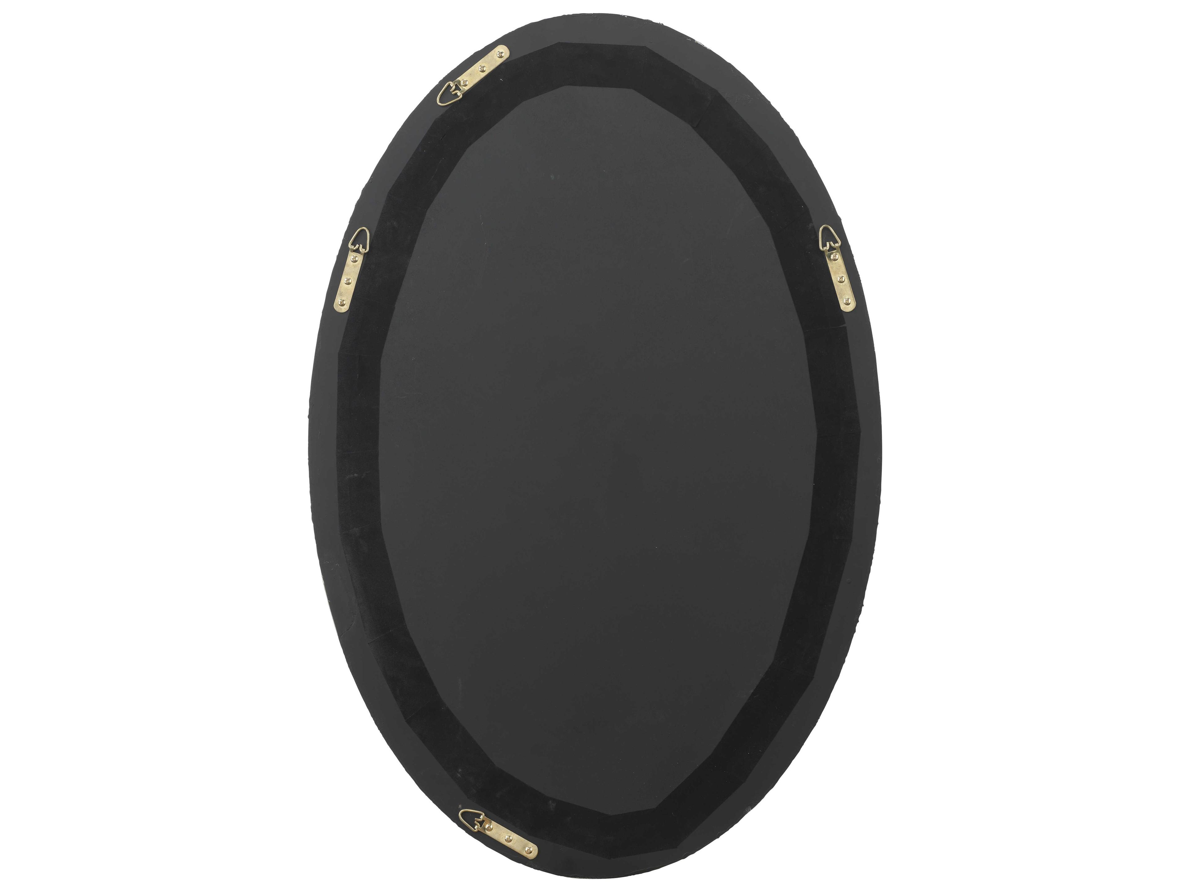Jamie Young Ovation Textured White Resin Oval Wall Mirror