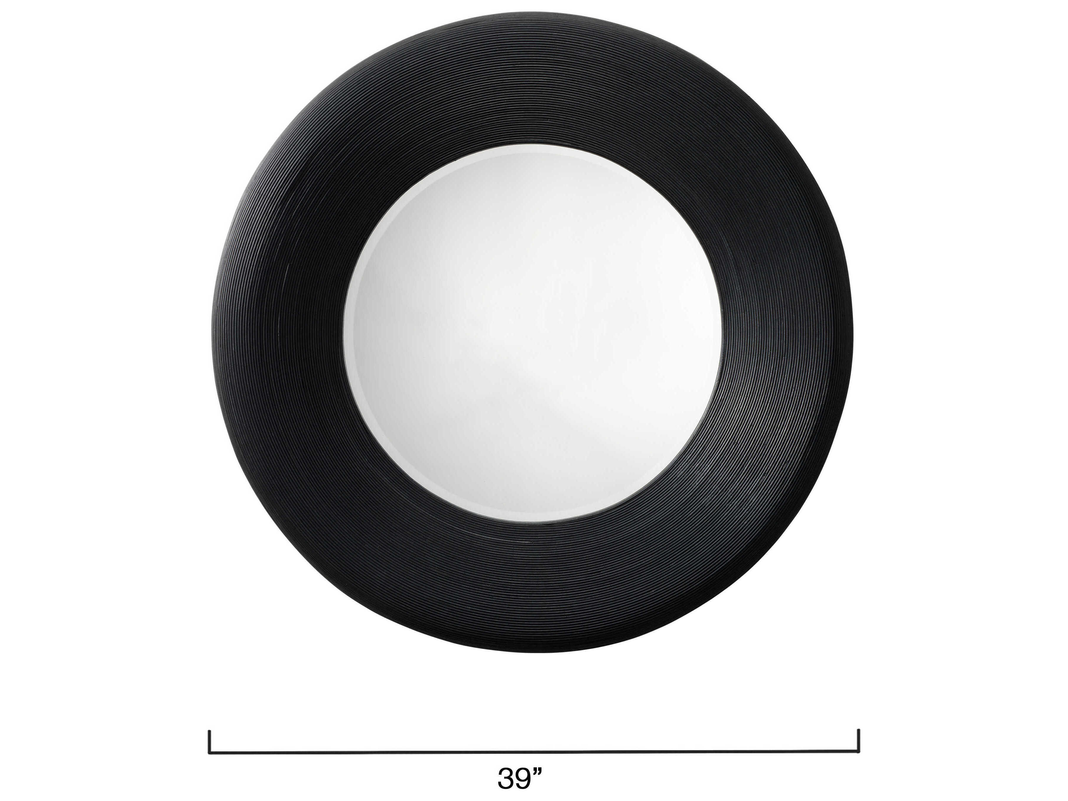 Jamie Young Paddock Black Round Wall Mirror