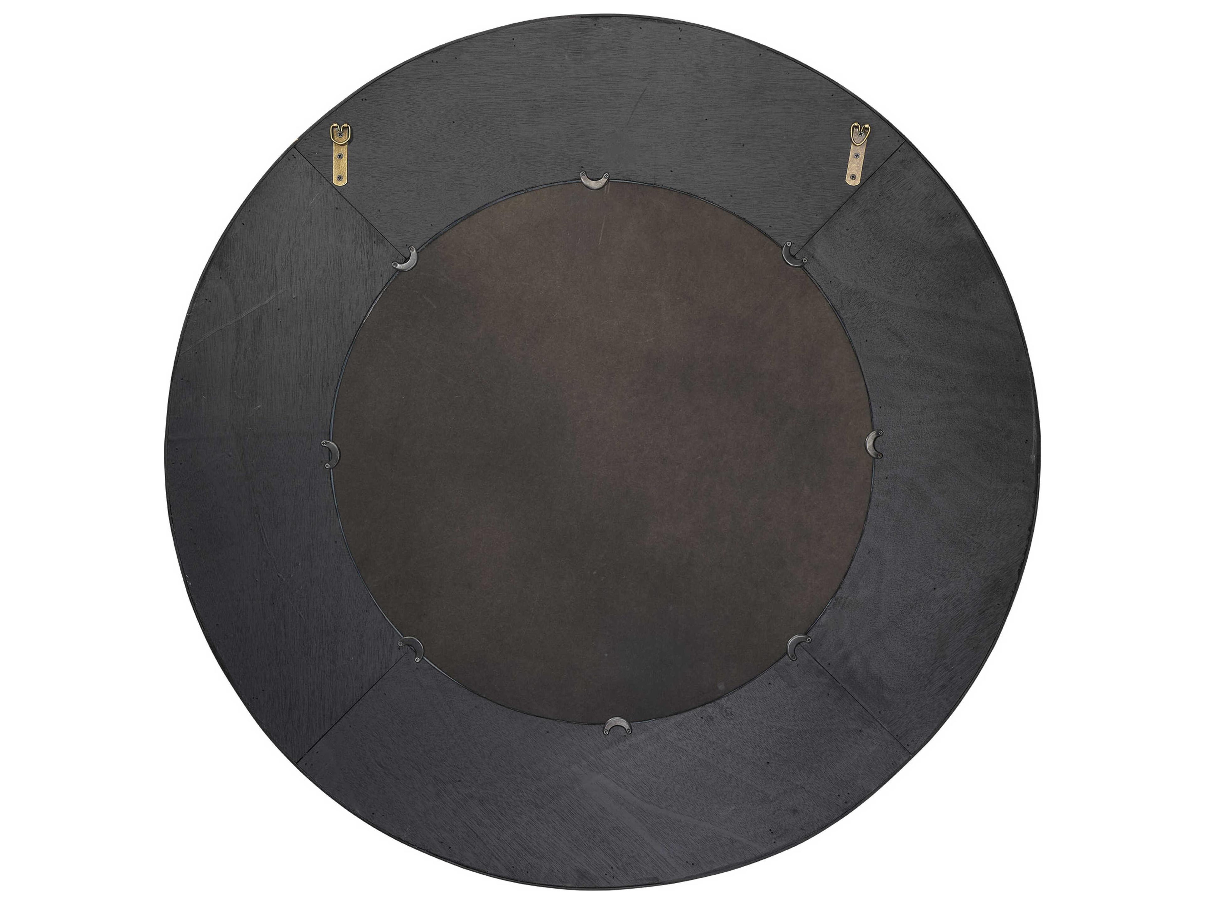 Jamie Young Paddock Black Round Wall Mirror