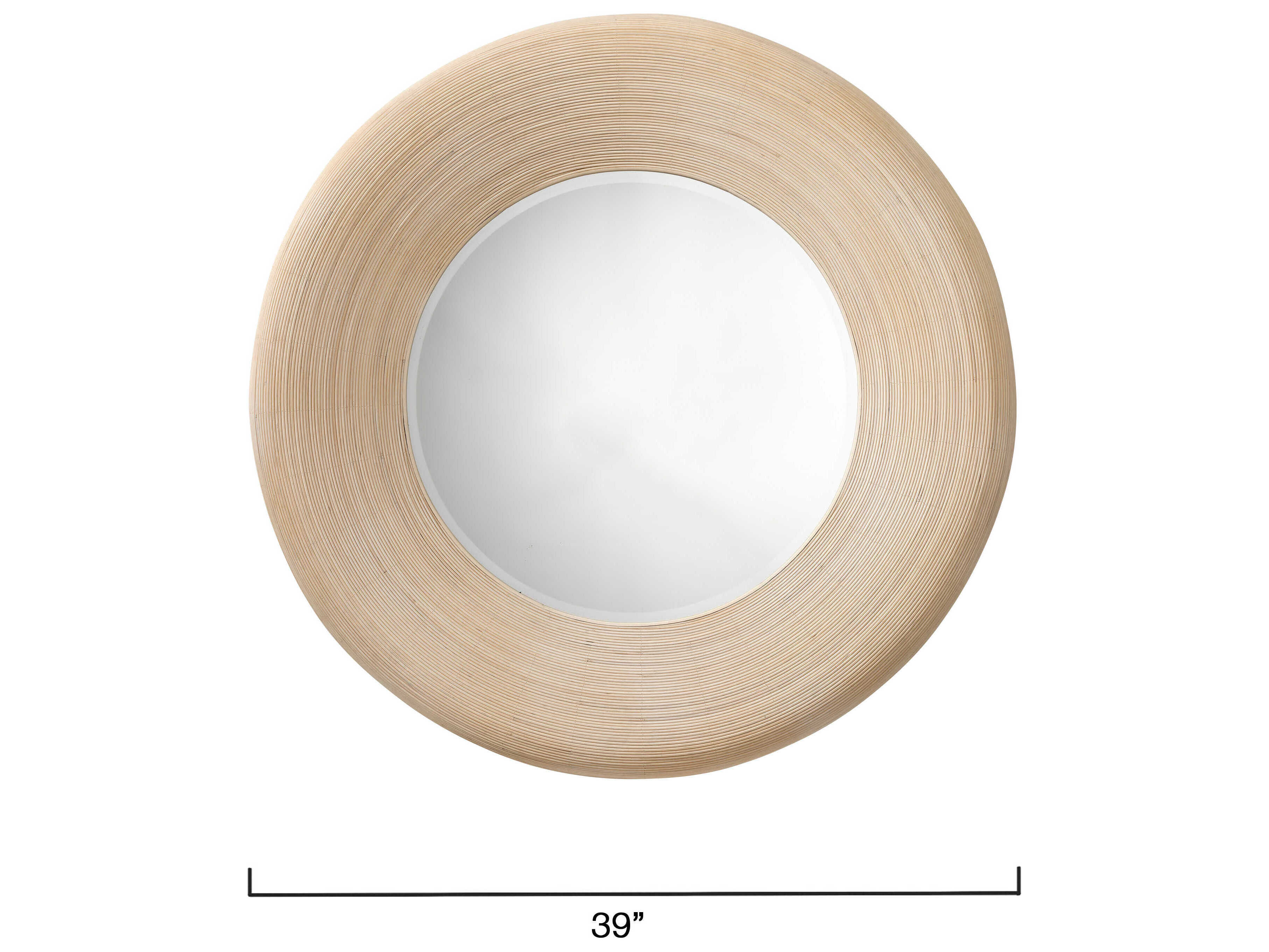 Jamie Young Paddock Cream Round Wall Mirror