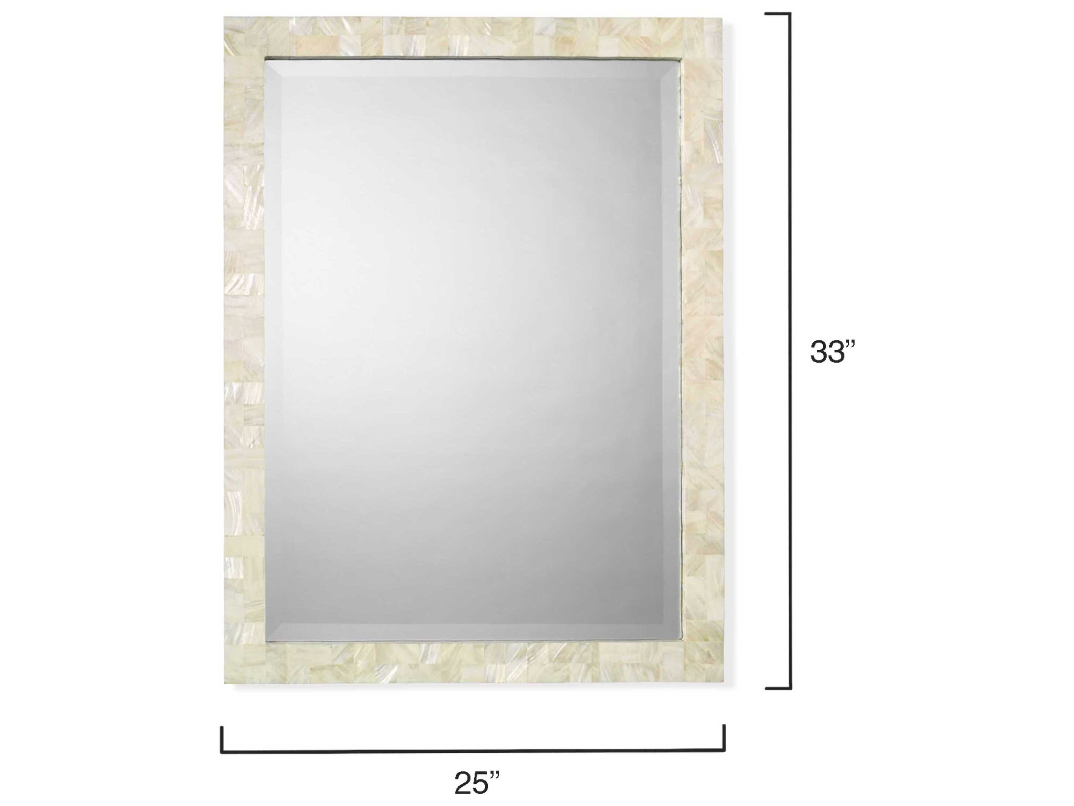 Jamie Young Mother of Pearl Rectangular Wall Mirror
