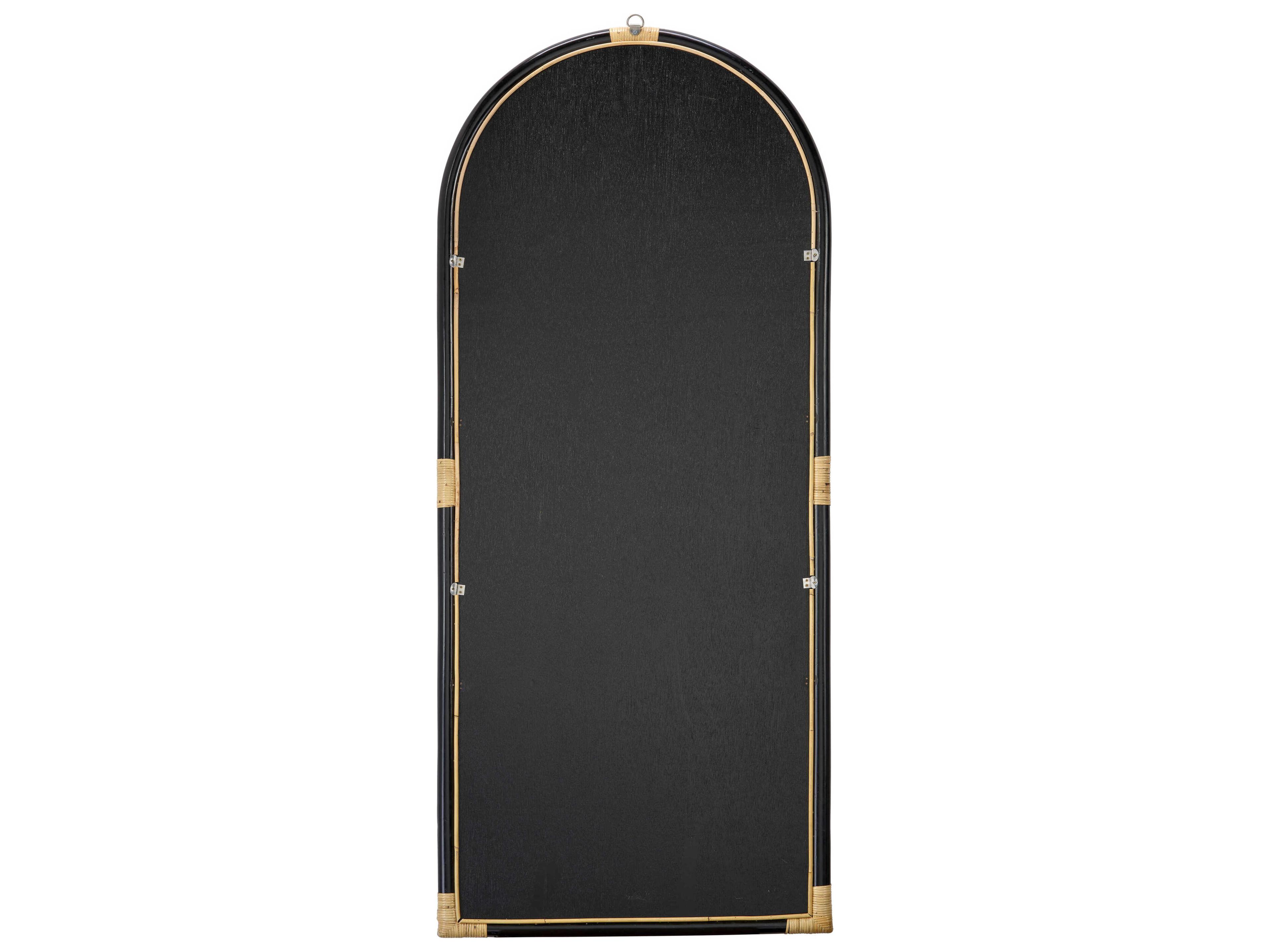 Jamie Young Saltwater Matte Black Floor Mirror