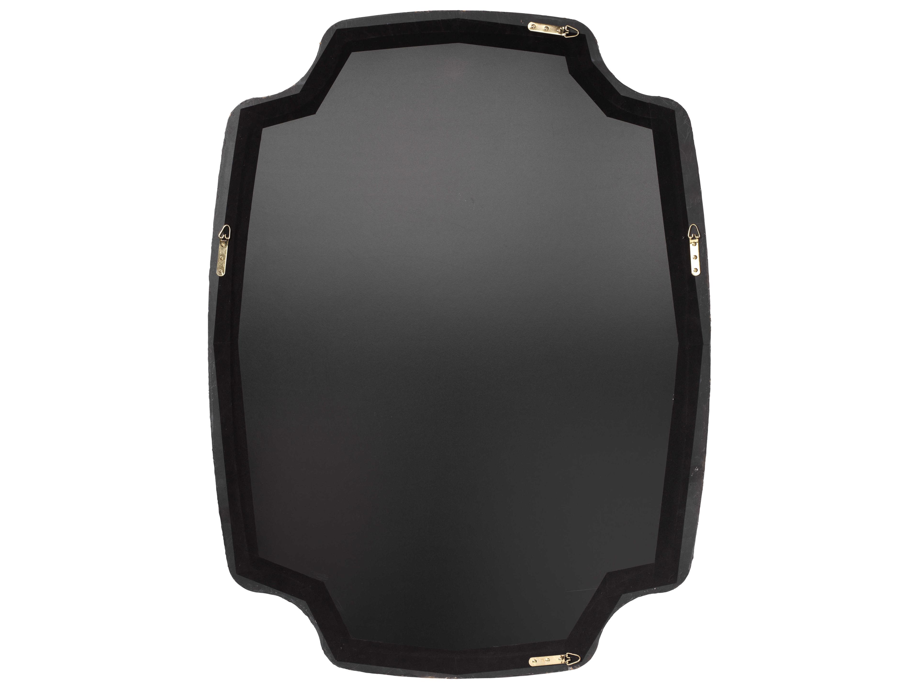 Jamie Young Selene Textured Charcoal Resin Wall Mirror