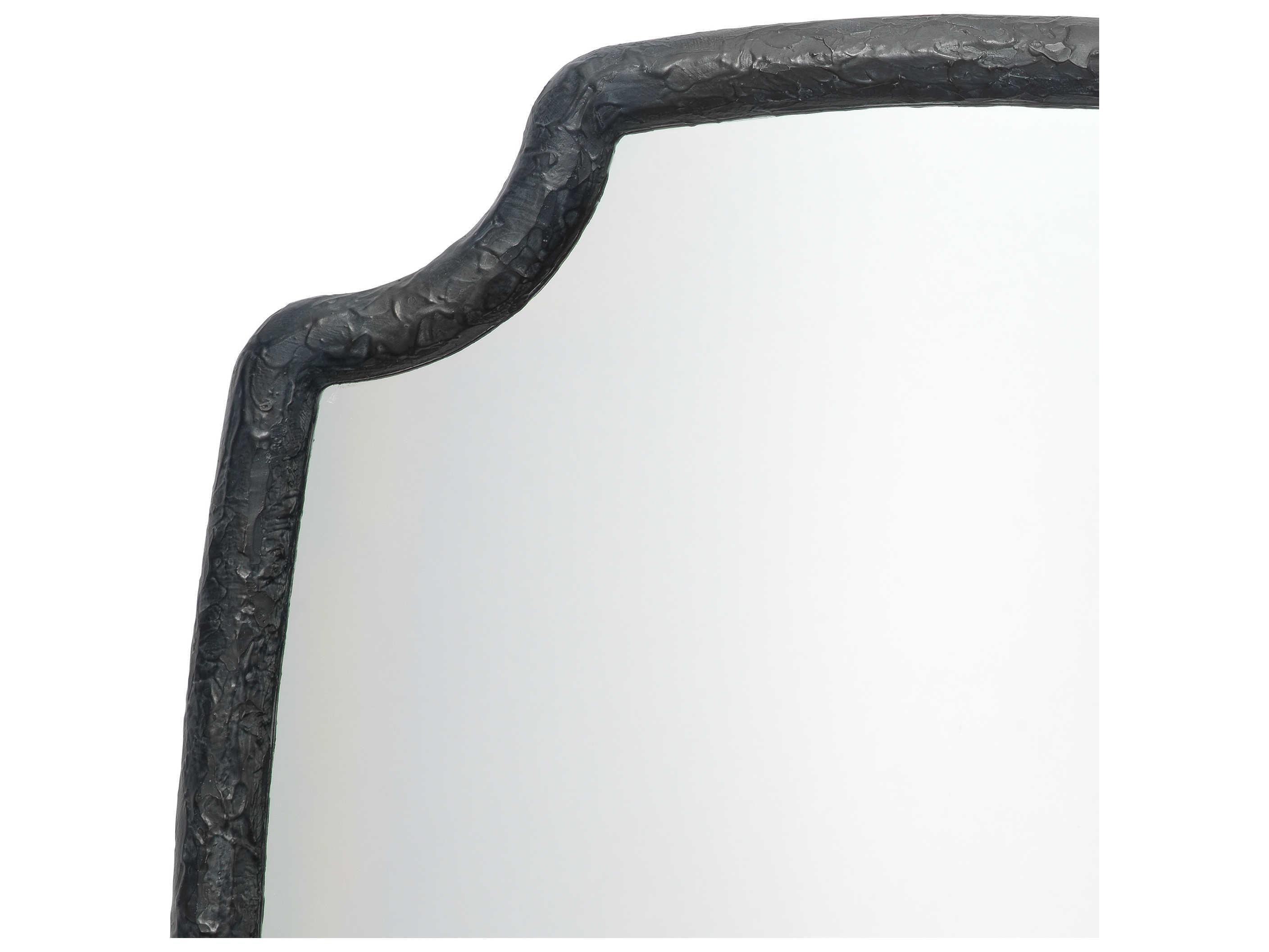 Jamie Young Selene Textured Charcoal Resin Wall Mirror