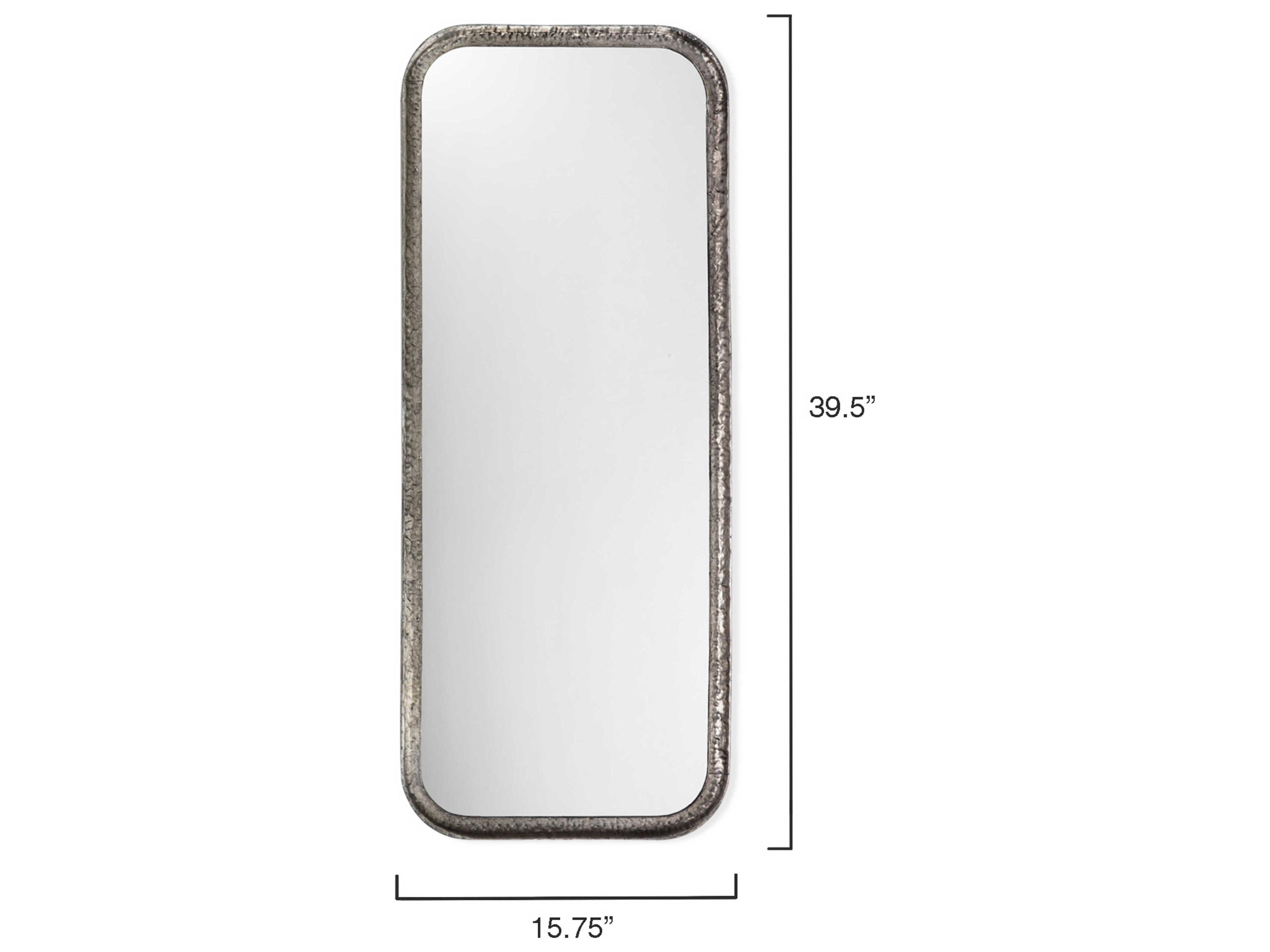 Jamie Young Silver Leaf Rectangular Wall Mirror