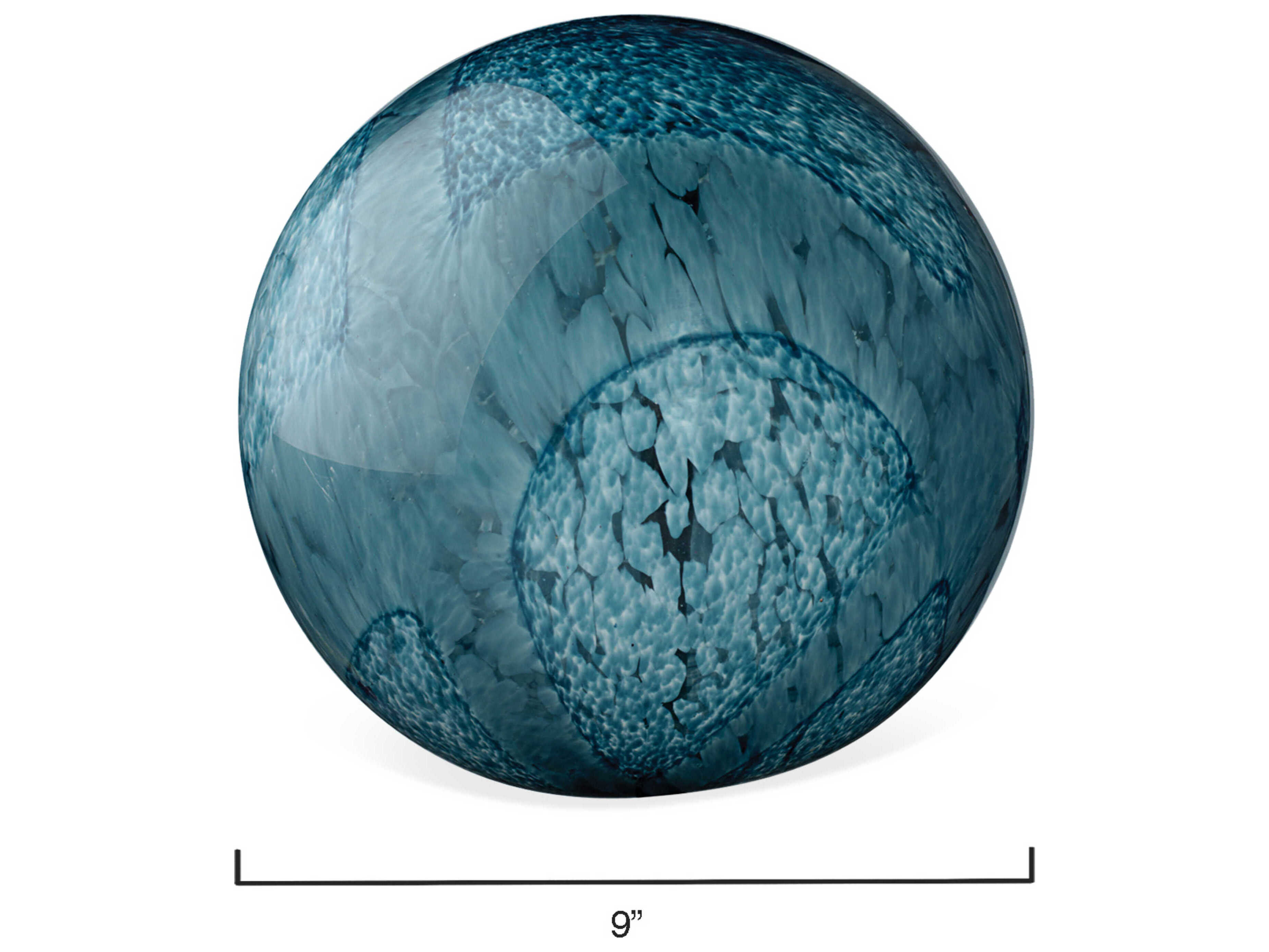 Jamie Young Indigo Swirl Cosmos Glass Balls Set of 2