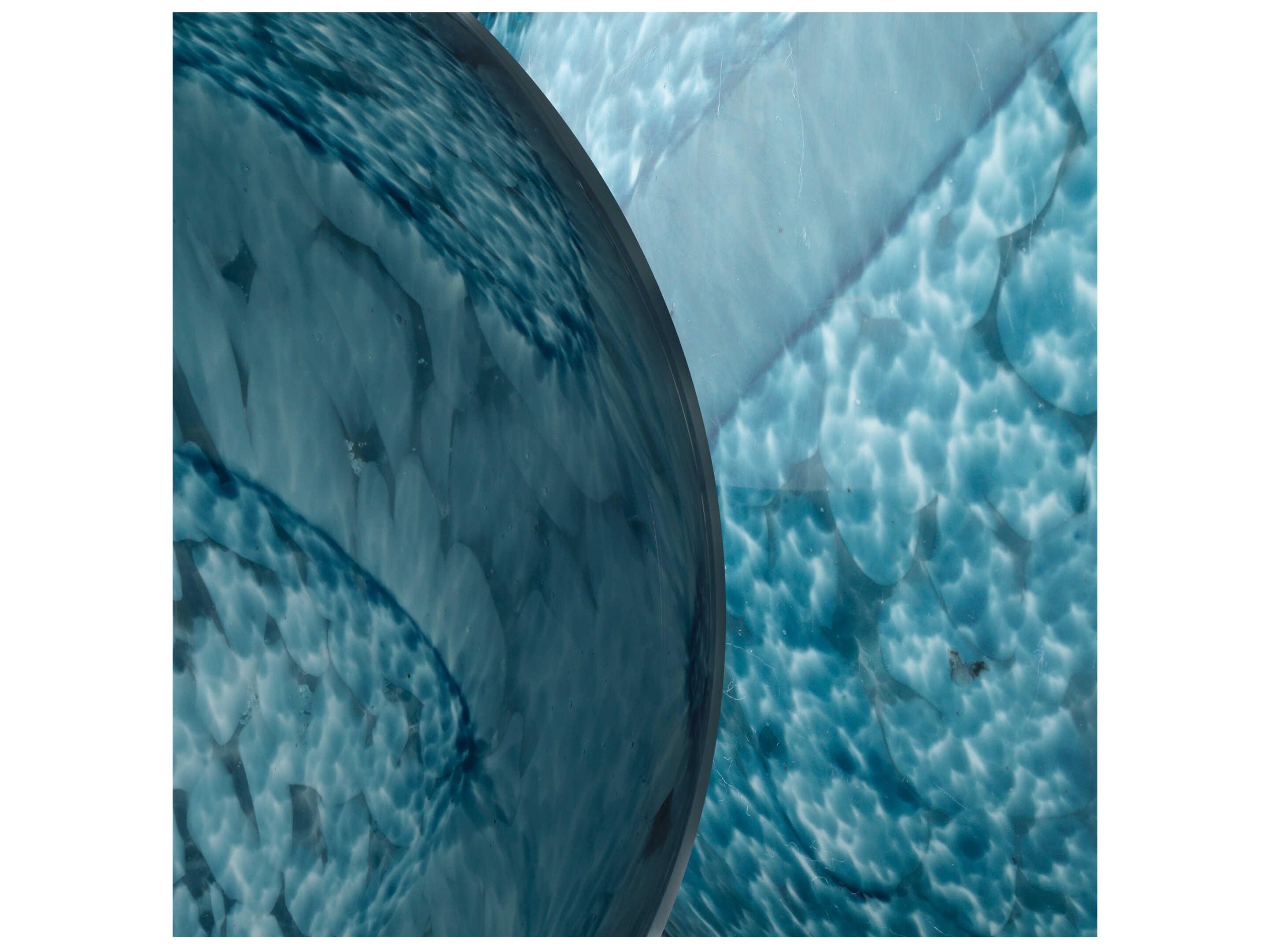 Jamie Young Indigo Swirl Cosmos Glass Balls Set of 2