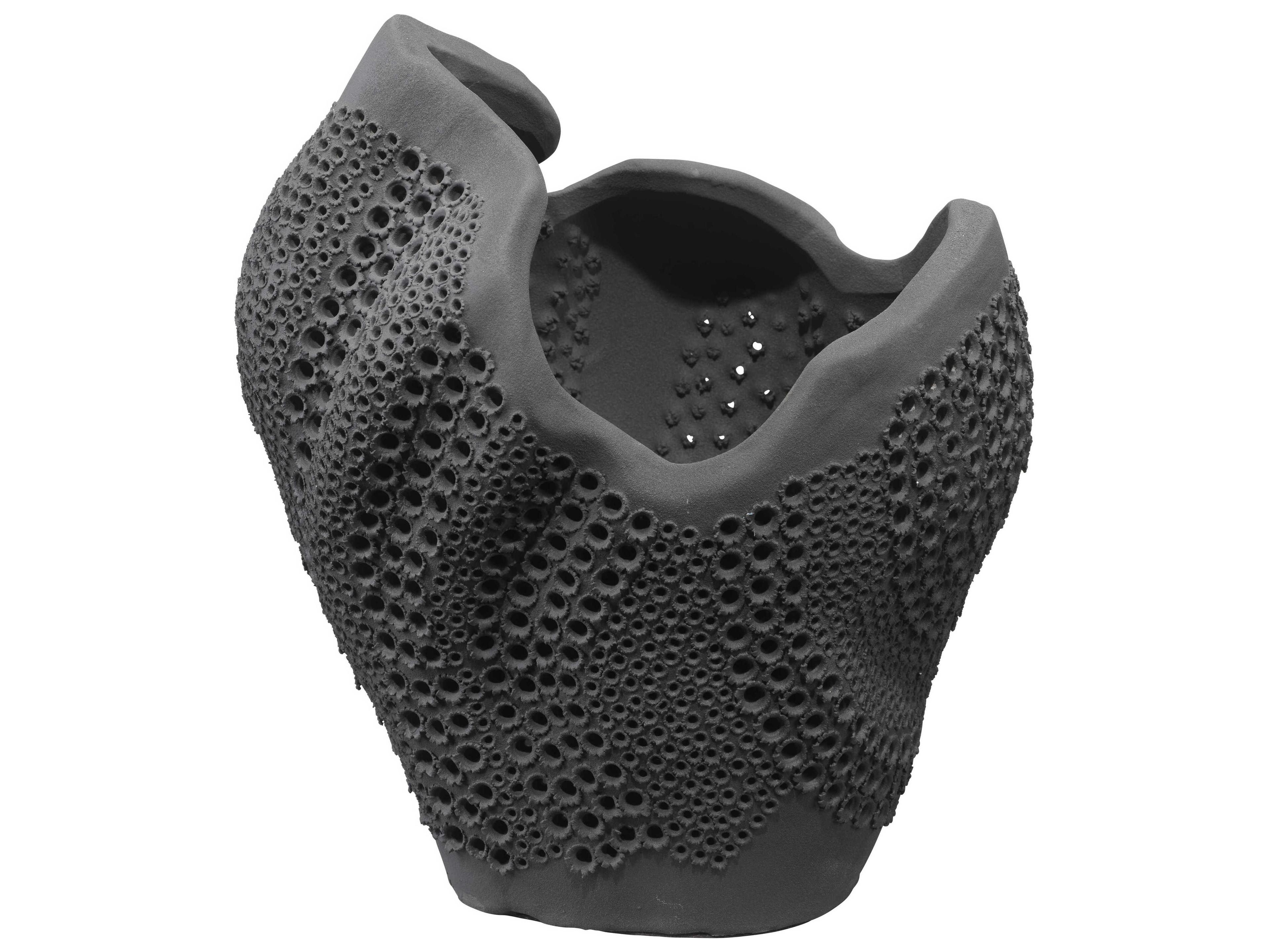 Jamie Young Eclipse Matte Black Porcelain Vase