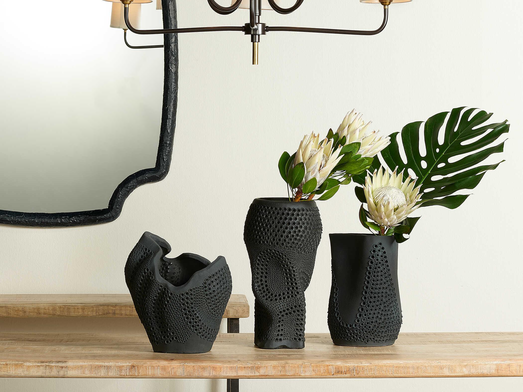 Jamie Young Eclipse Matte Black Porcelain Vase