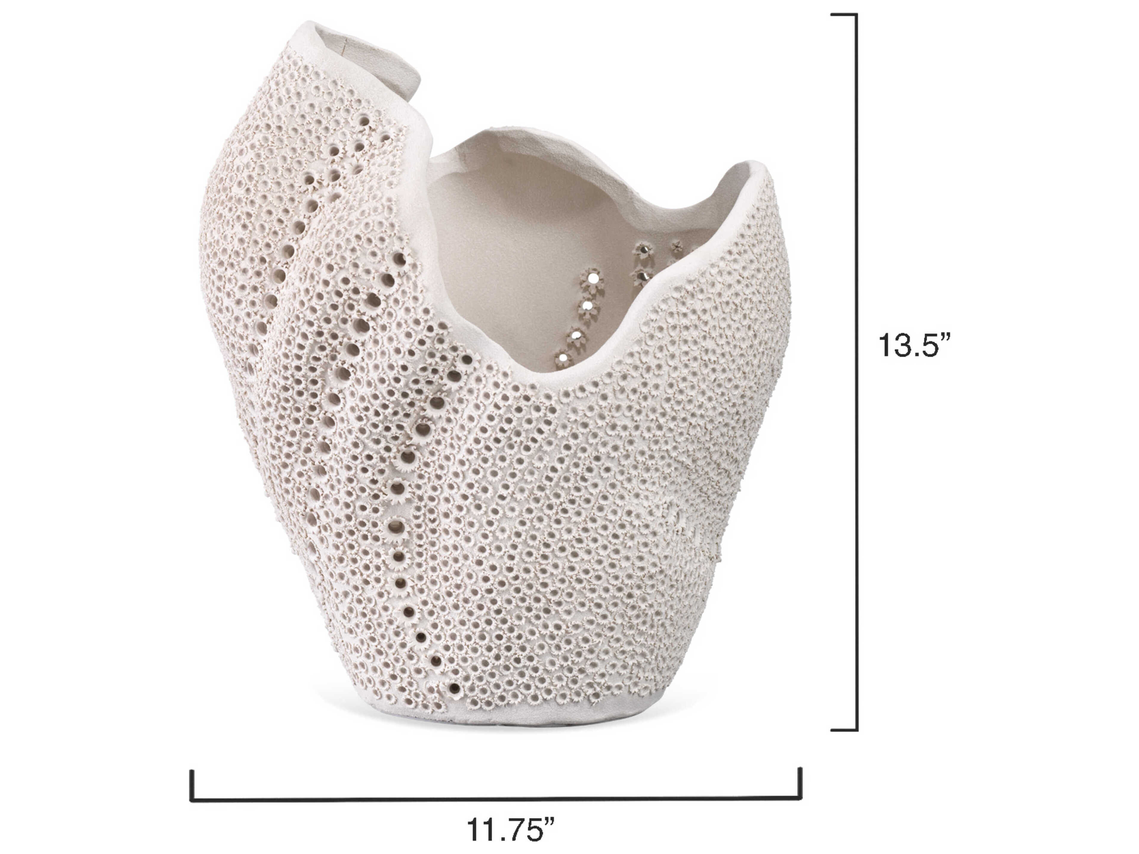 Jamie Young Eclipse Matte White Porcelain Vase