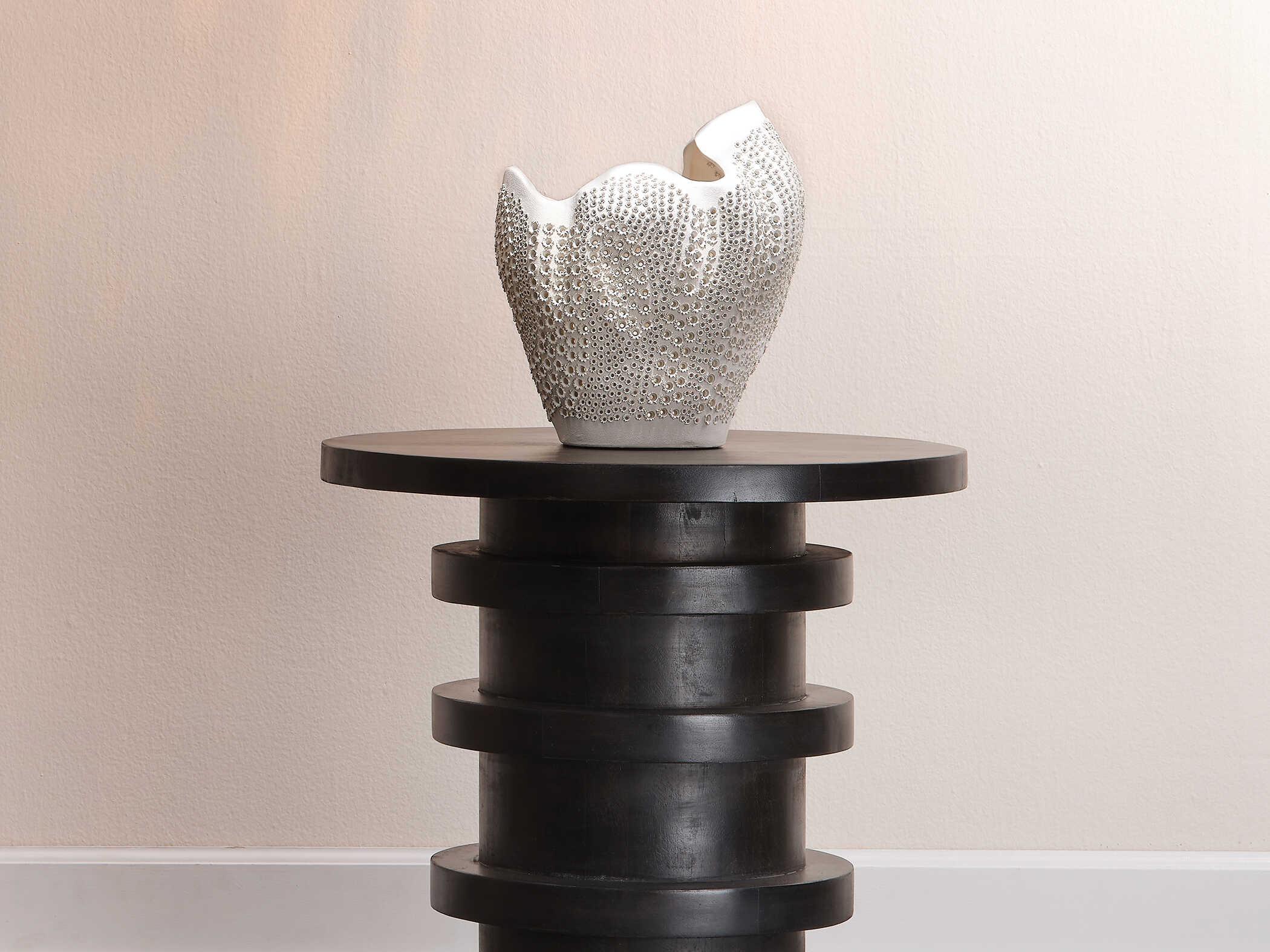 Jamie Young Eclipse Matte White Porcelain Vase