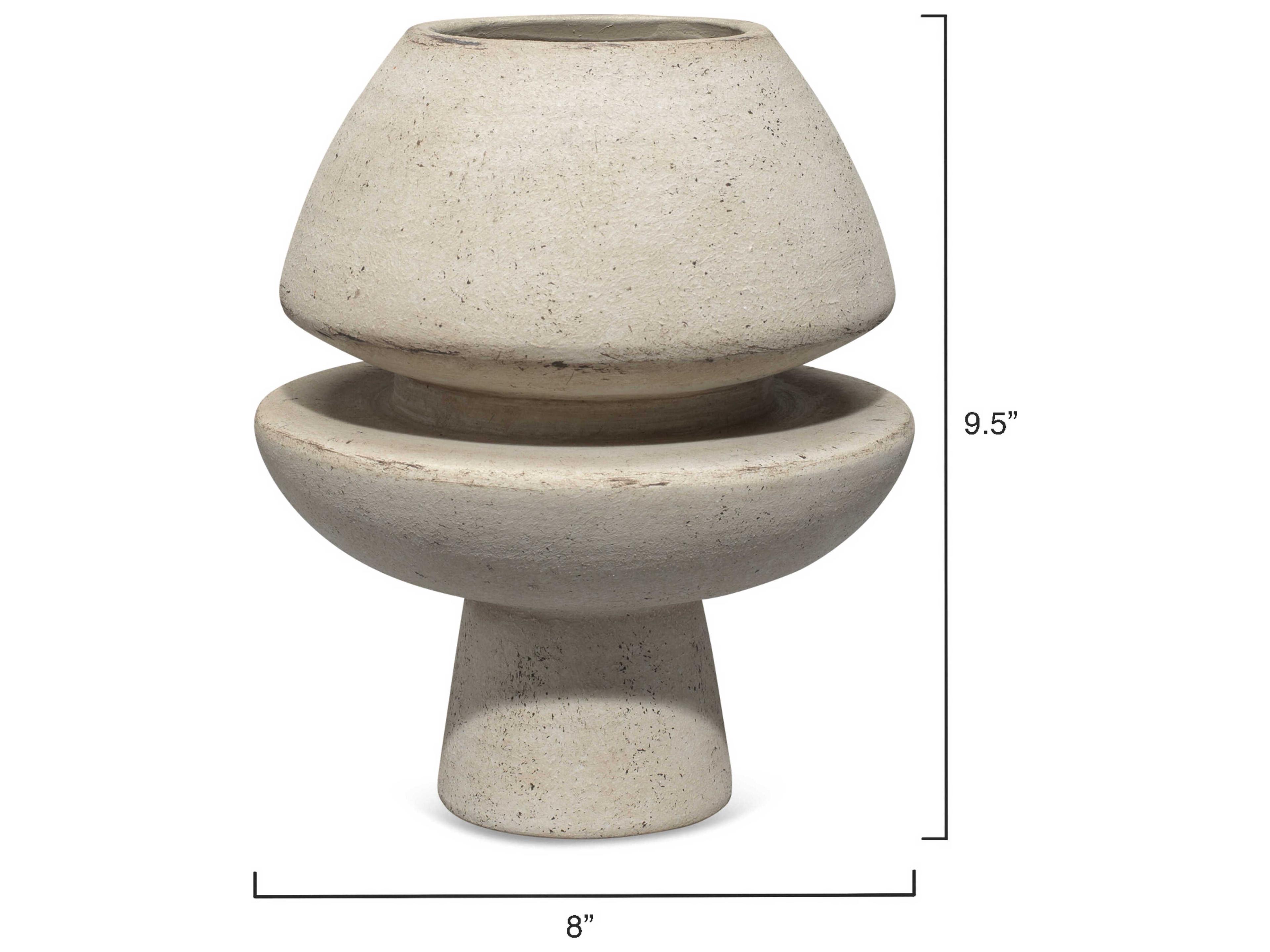 Jamie Young Foundation Off White Ceramic Vase