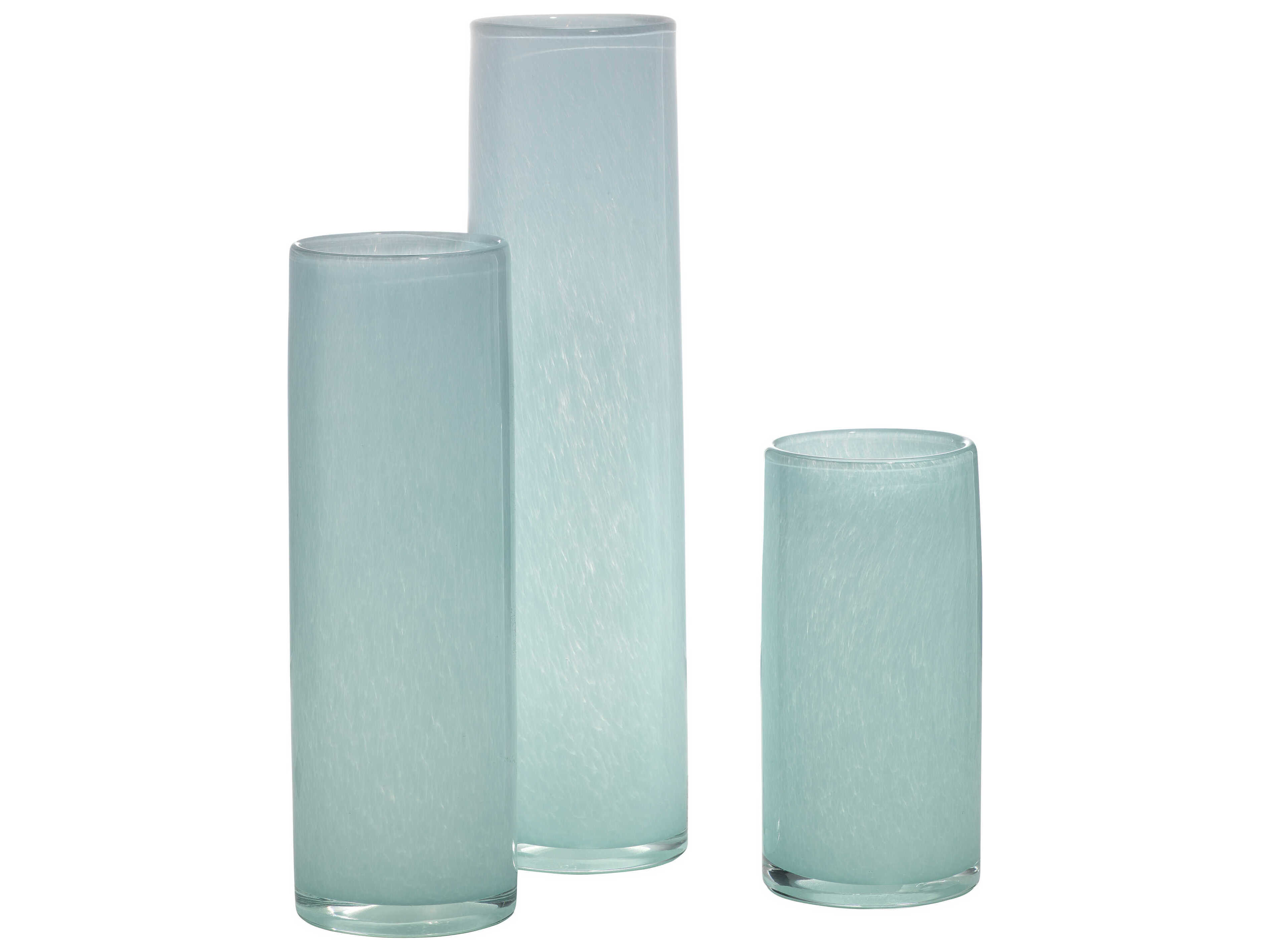 Jamie Young Gwendolyn Blue Glass Vase Set of 3