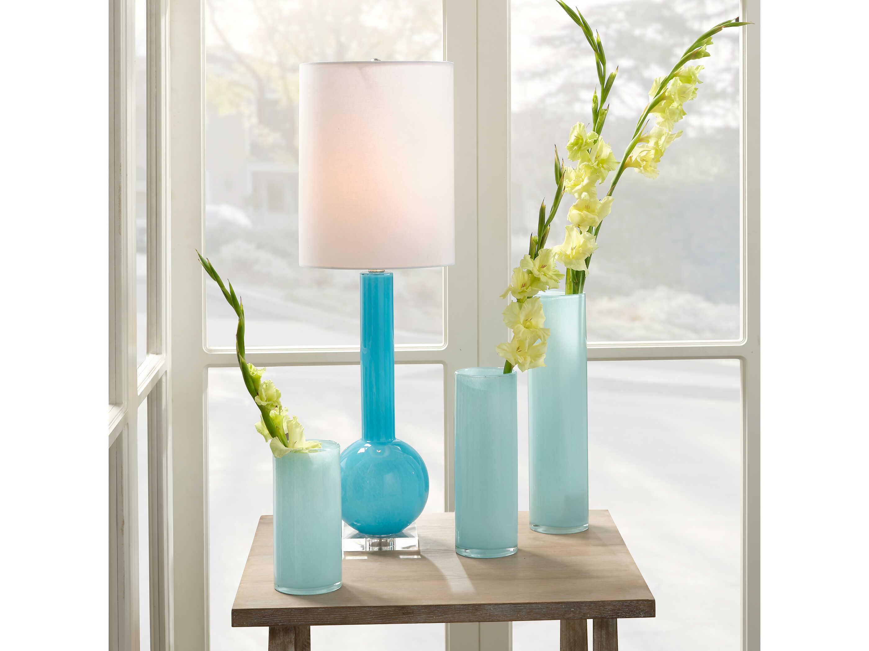 Jamie Young Gwendolyn Blue Glass Vase Set of 3