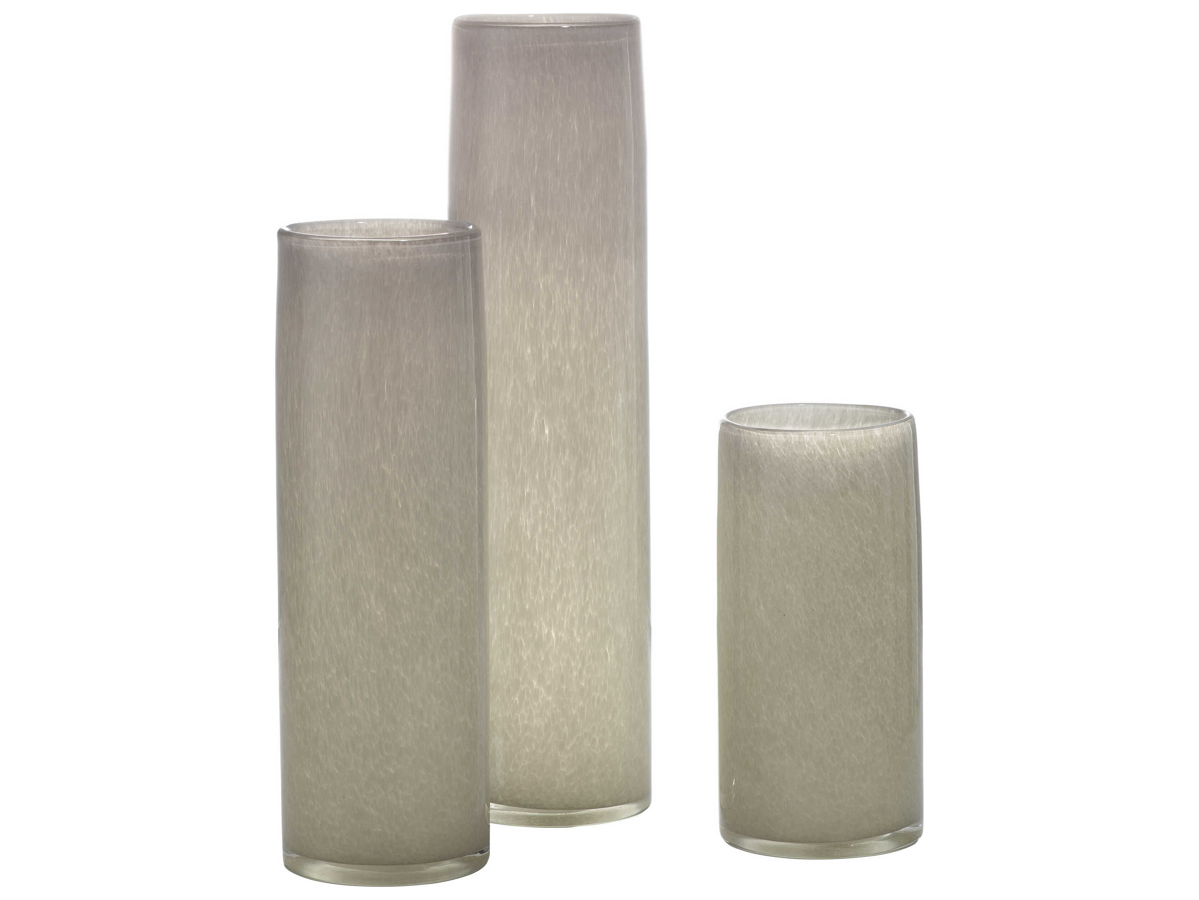 Jamie Young Gwendolyn Grey Glass Vase Set of 3