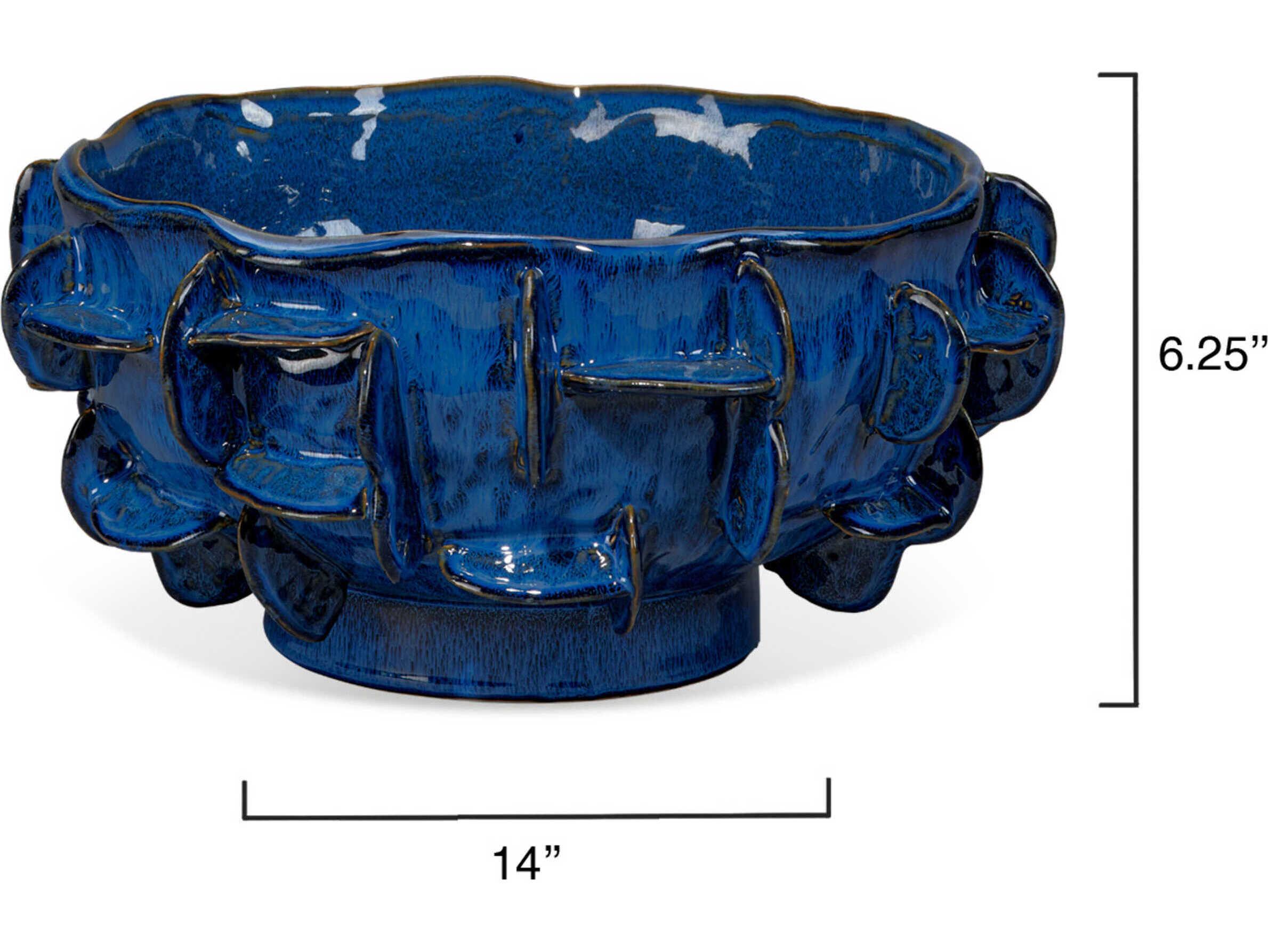 Jamie Young Cobalt Blue Helios Decorative Bowl