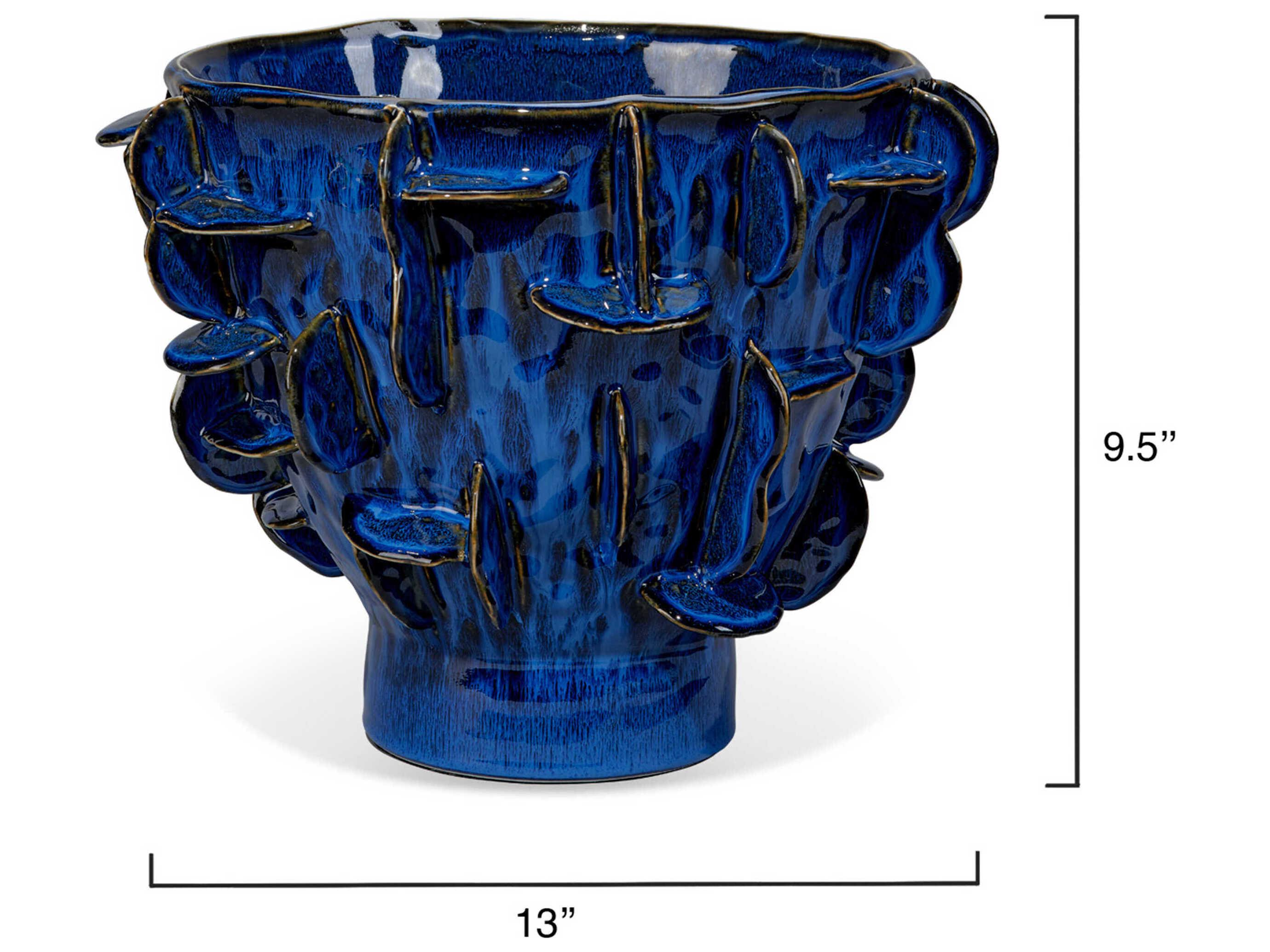 Jamie Young Helios Cobalt Blue Vase