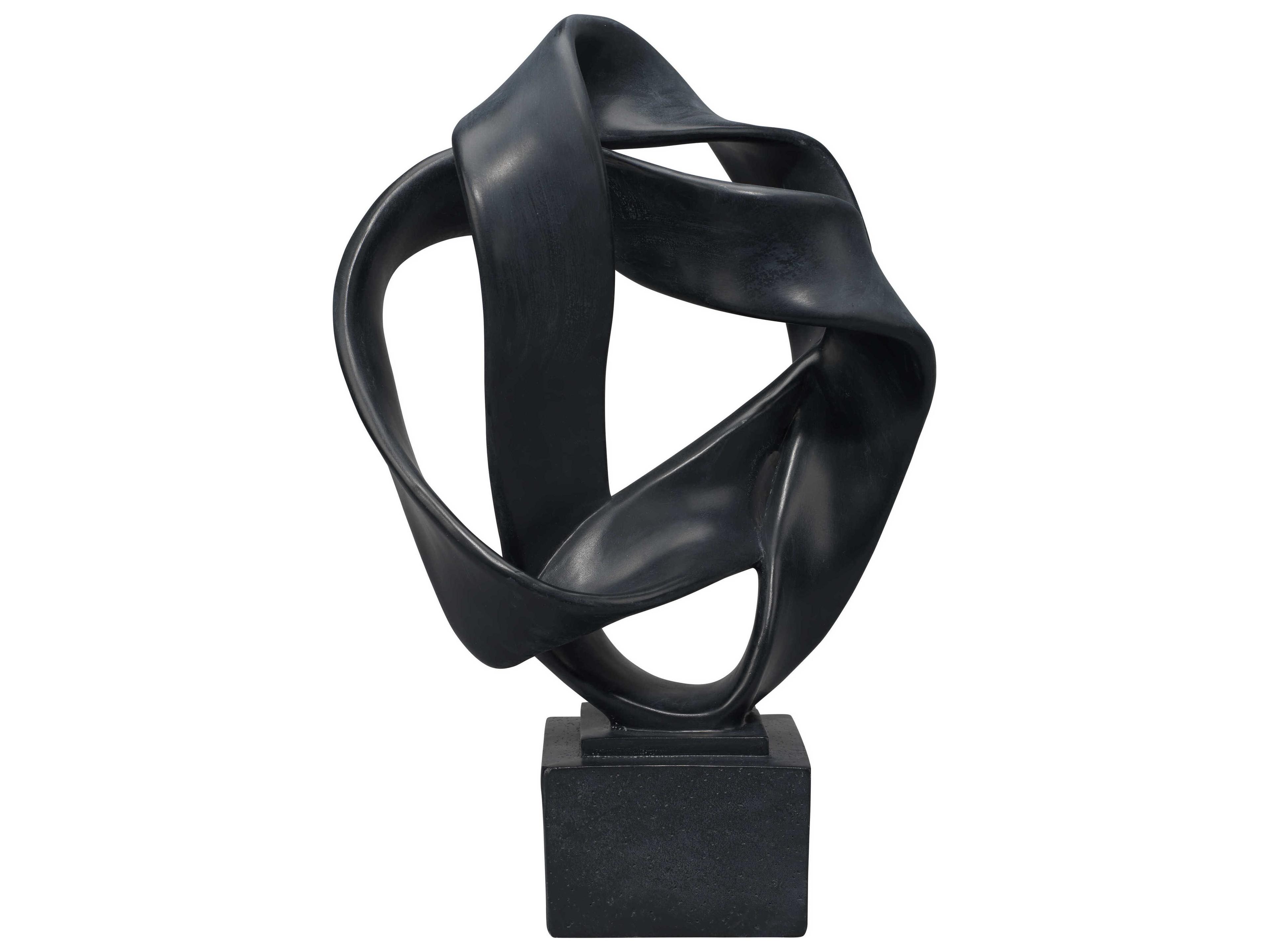 Jamie Young Intertwined Black Resin Sculpture