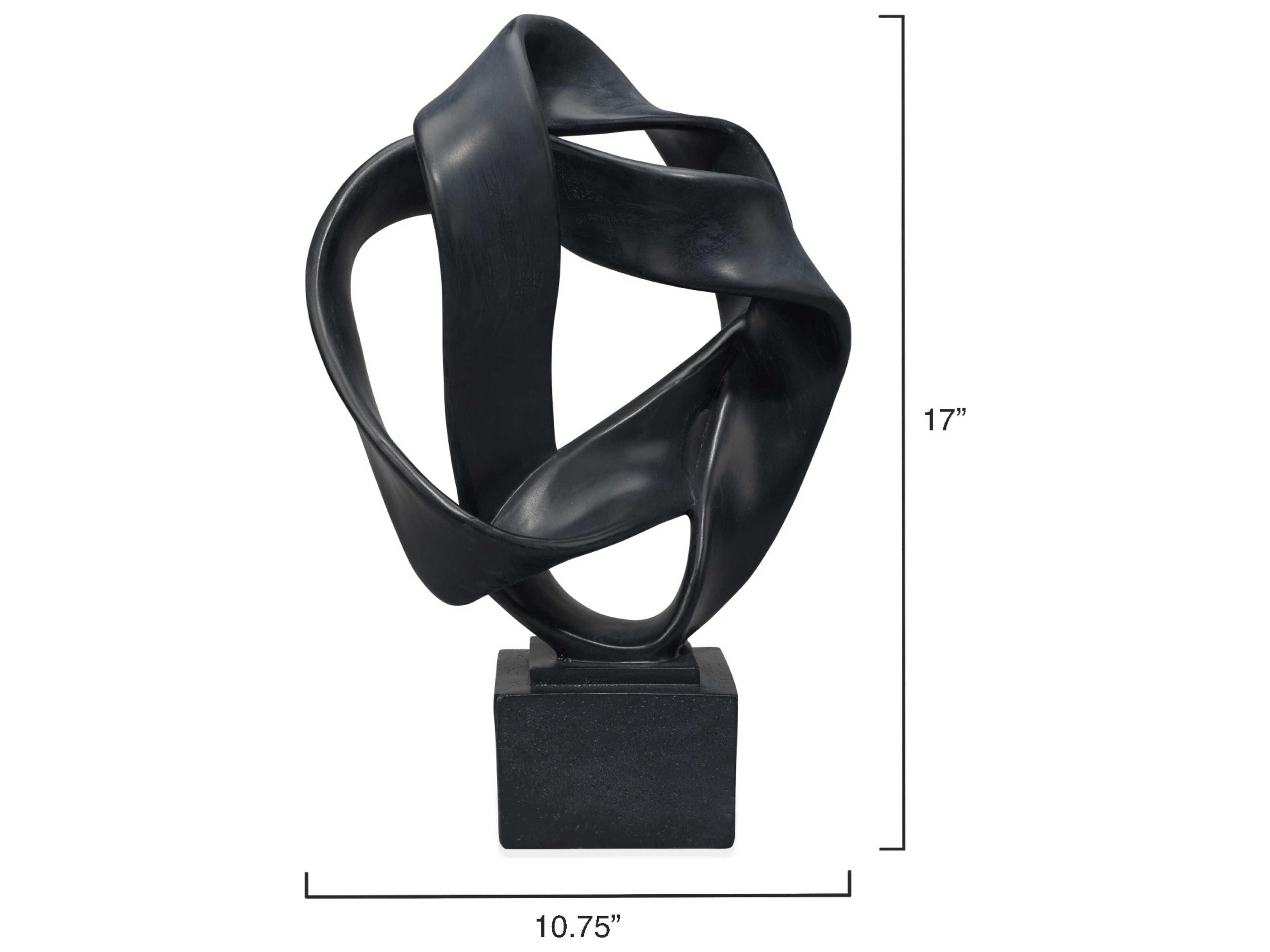 Jamie Young Intertwined Black Resin Sculpture