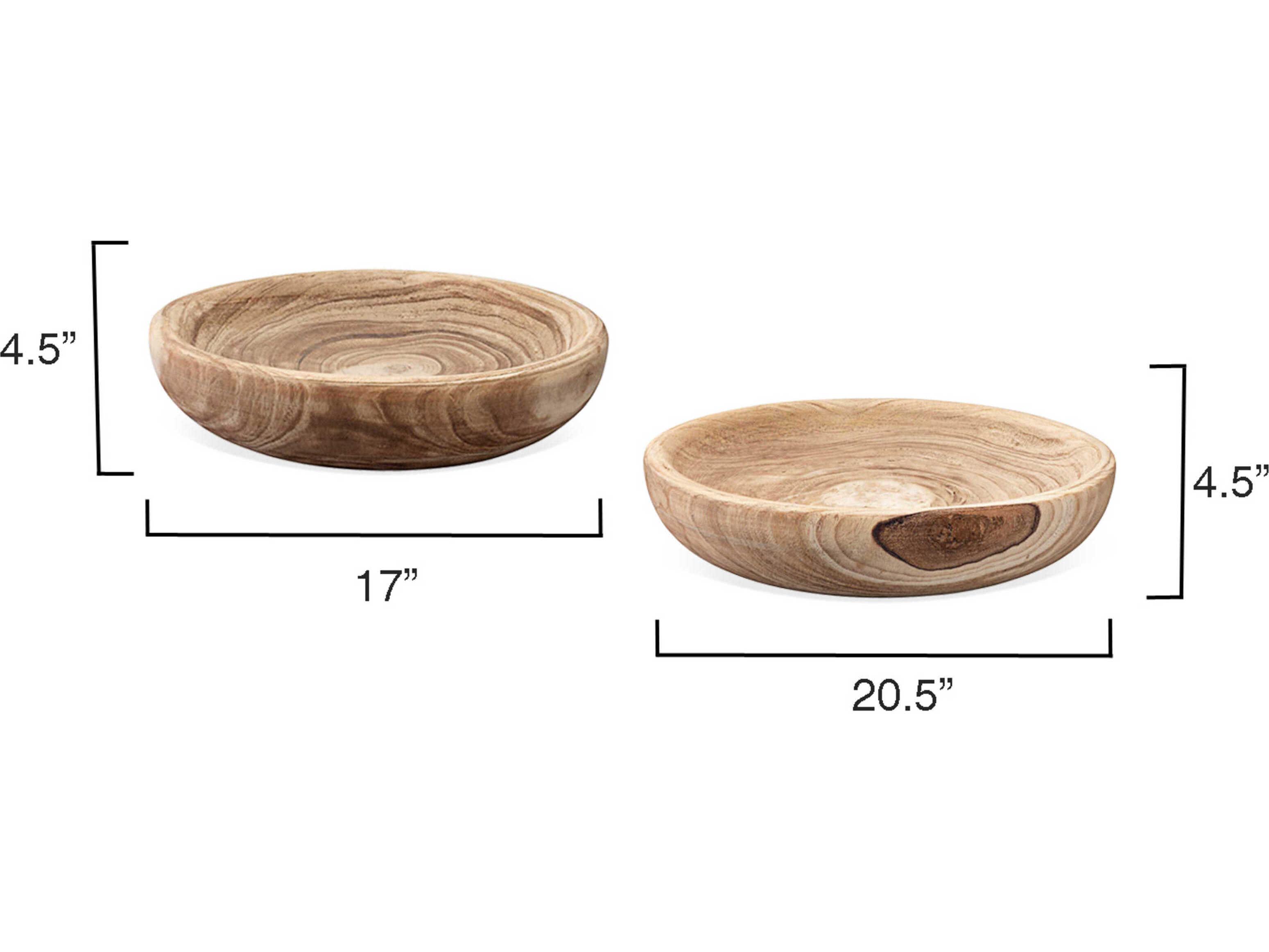 Jamie Young Laurel Natural Wood Decorative Bowl