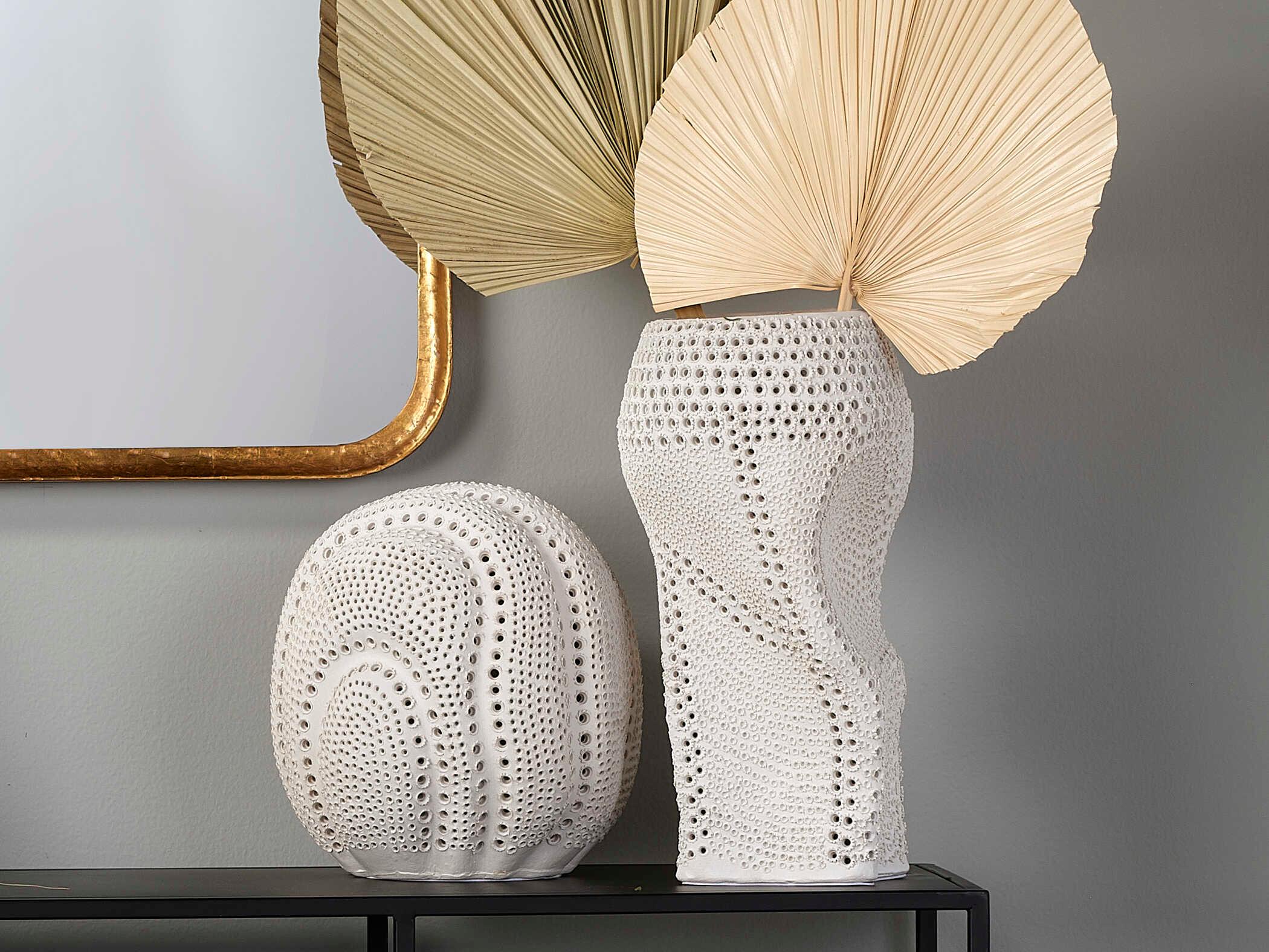 Jamie Young Lunar Matte White Porcelain Decorative Accent