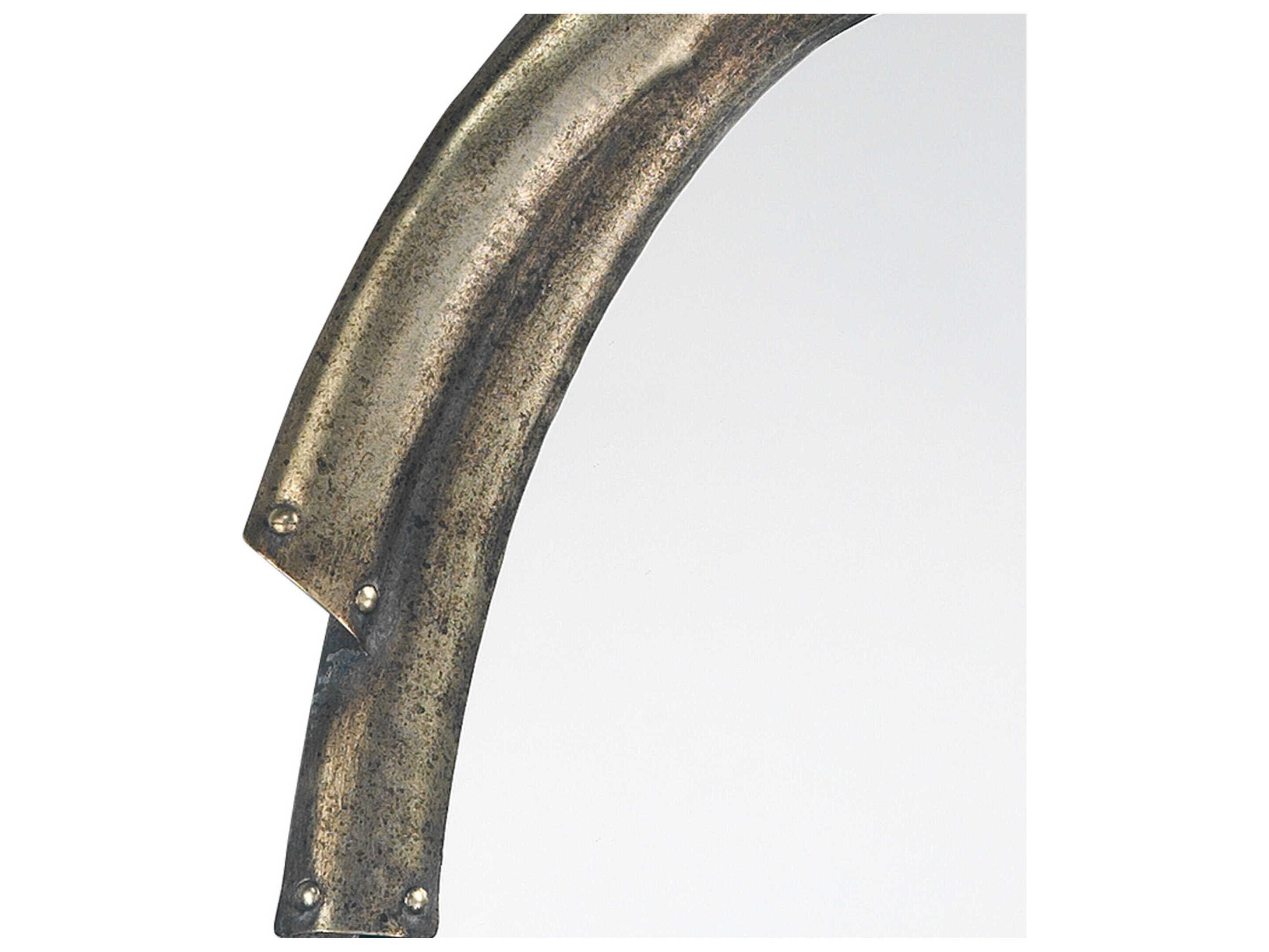 Jamie Young Margaux Antique Silver Oval Wall Mirror