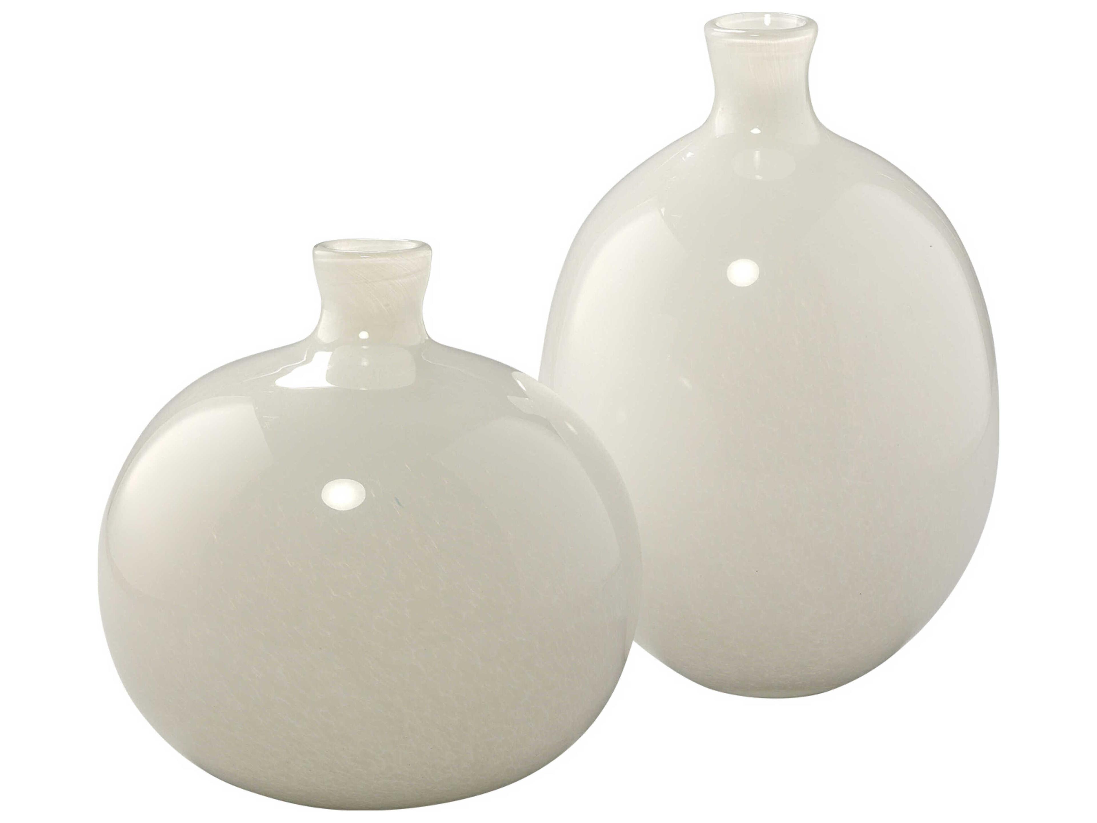 Jamie Young Minx White Glass Vase Set of 2