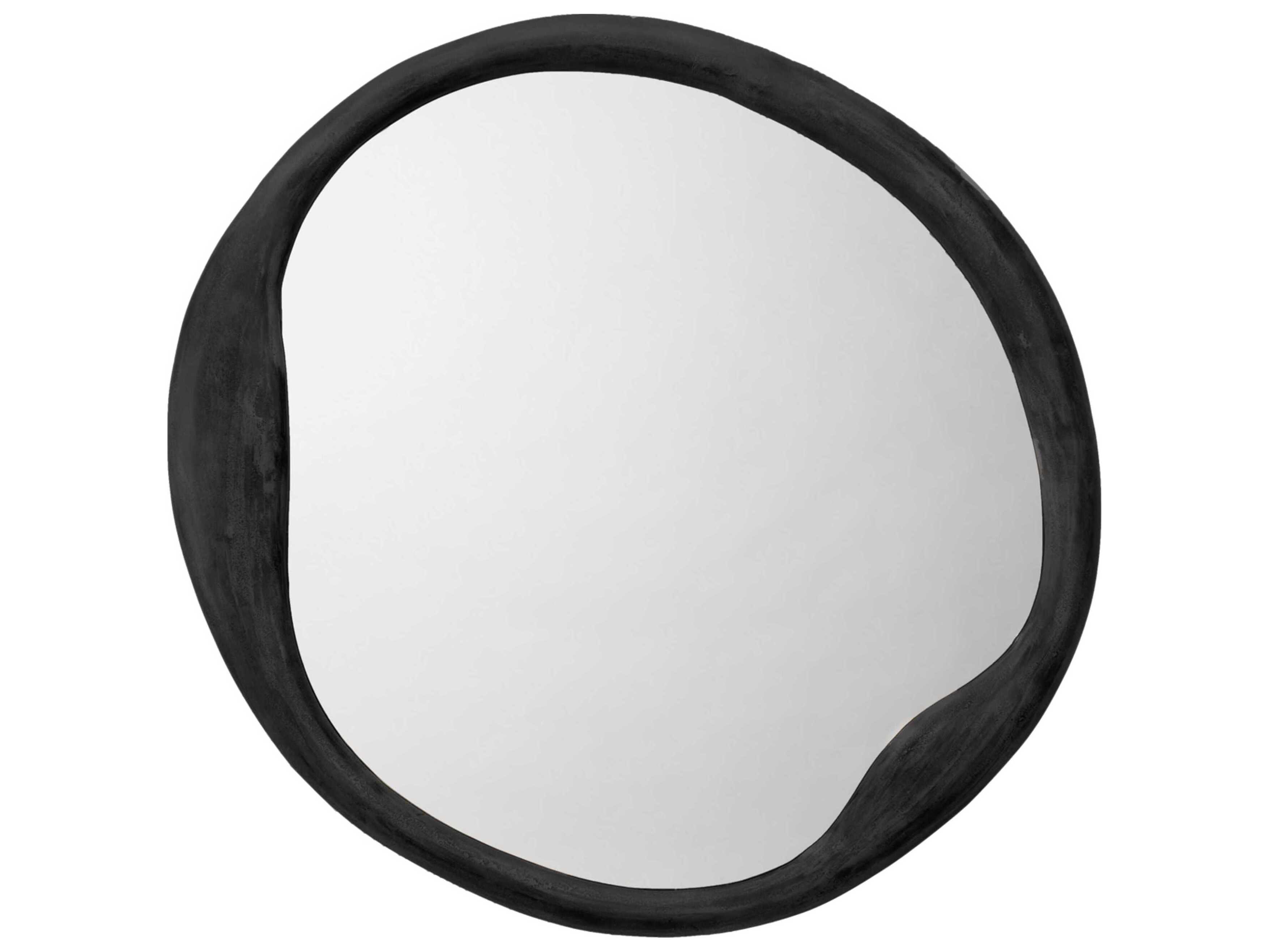 Jamie Young Organic Antique Iron Round Wall Mirror