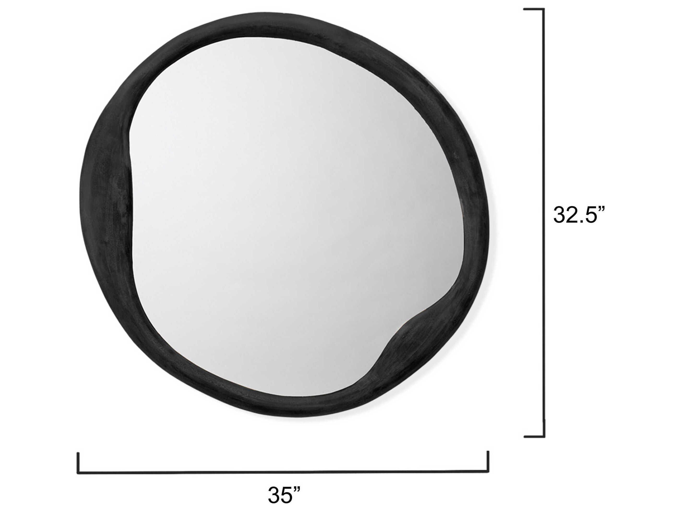 Jamie Young Organic Antique Iron Round Wall Mirror