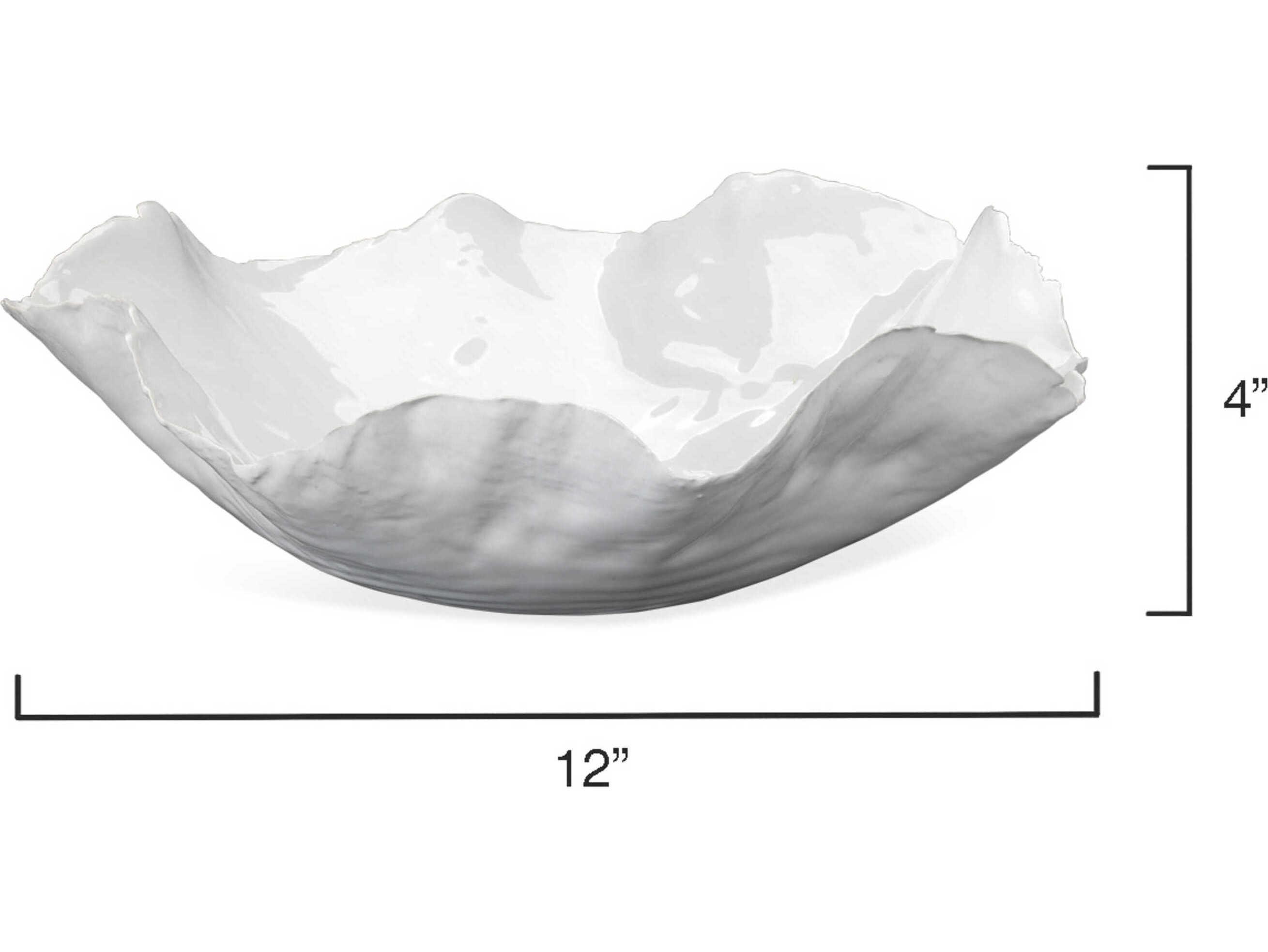 Jamie Young Peon White Ceramicy Large Bowl