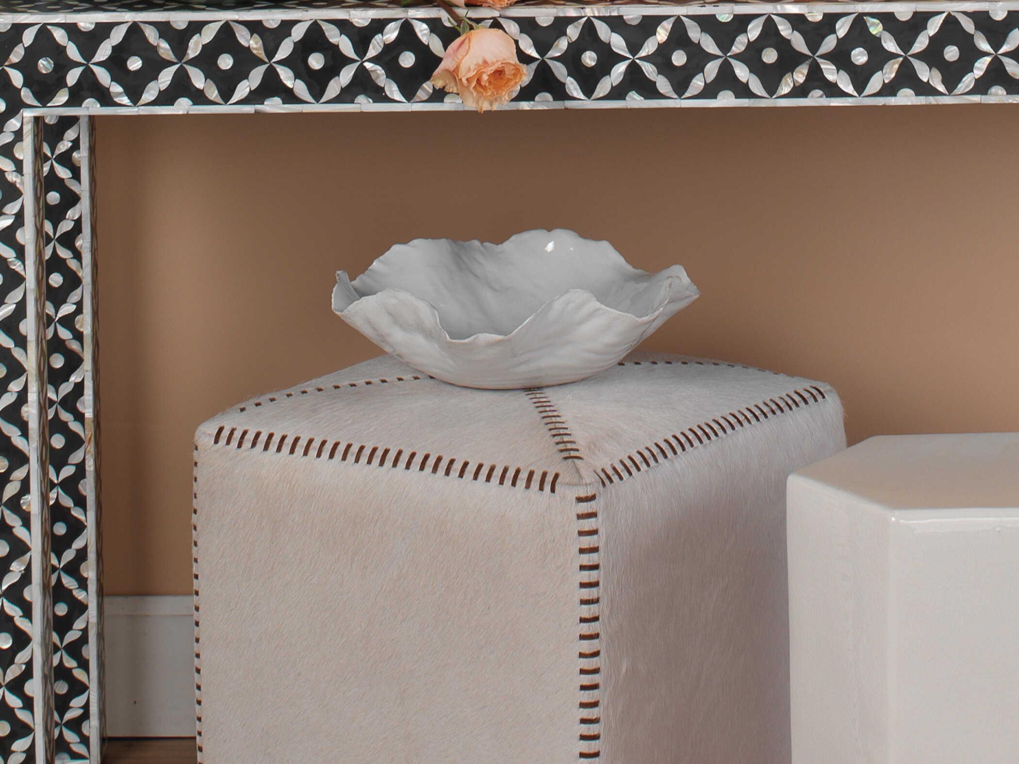 Jamie Young Peon White Ceramicy Large Bowl