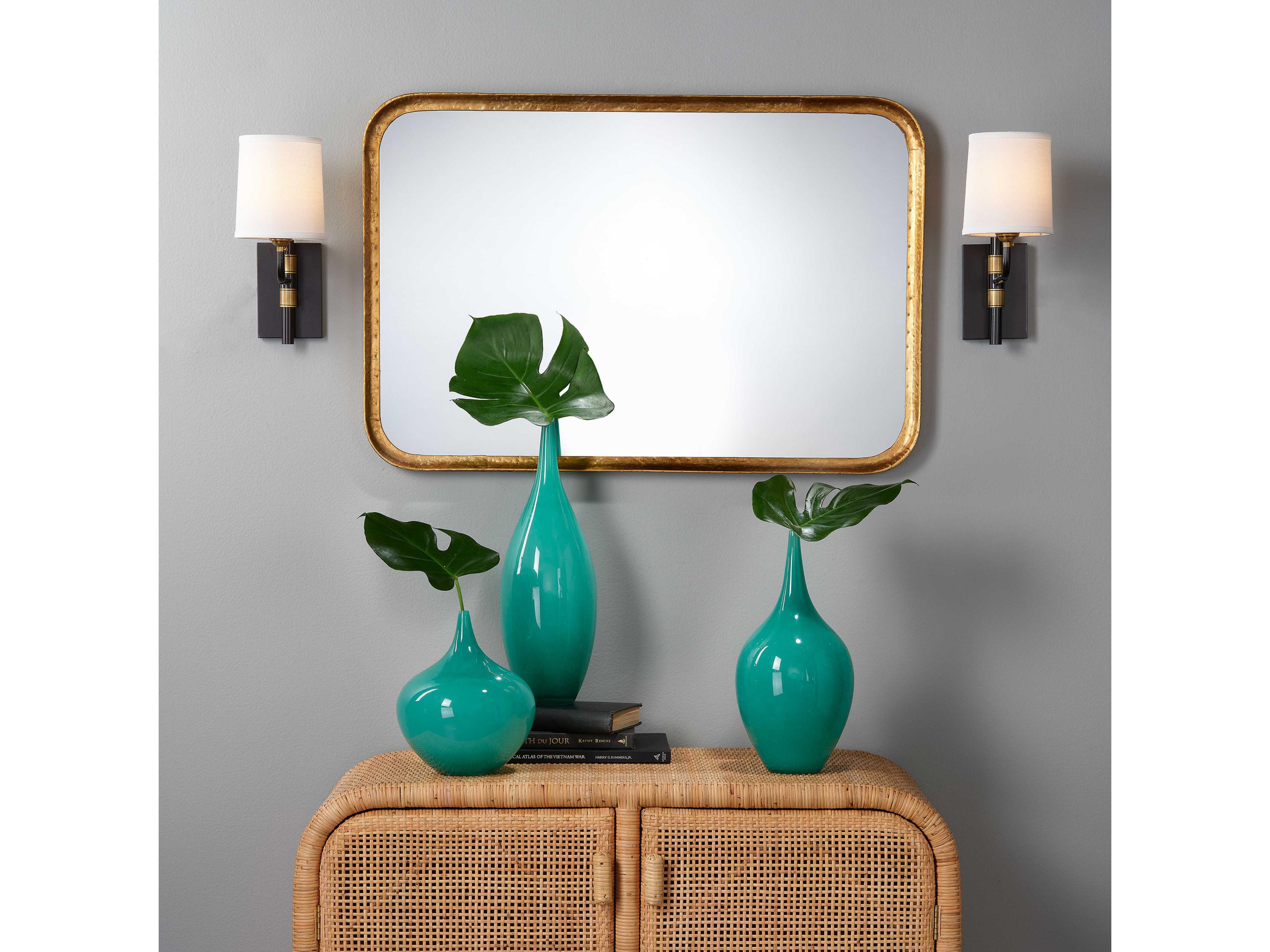 Jamie Young Gold Leaf Rectangular Wall Mirror