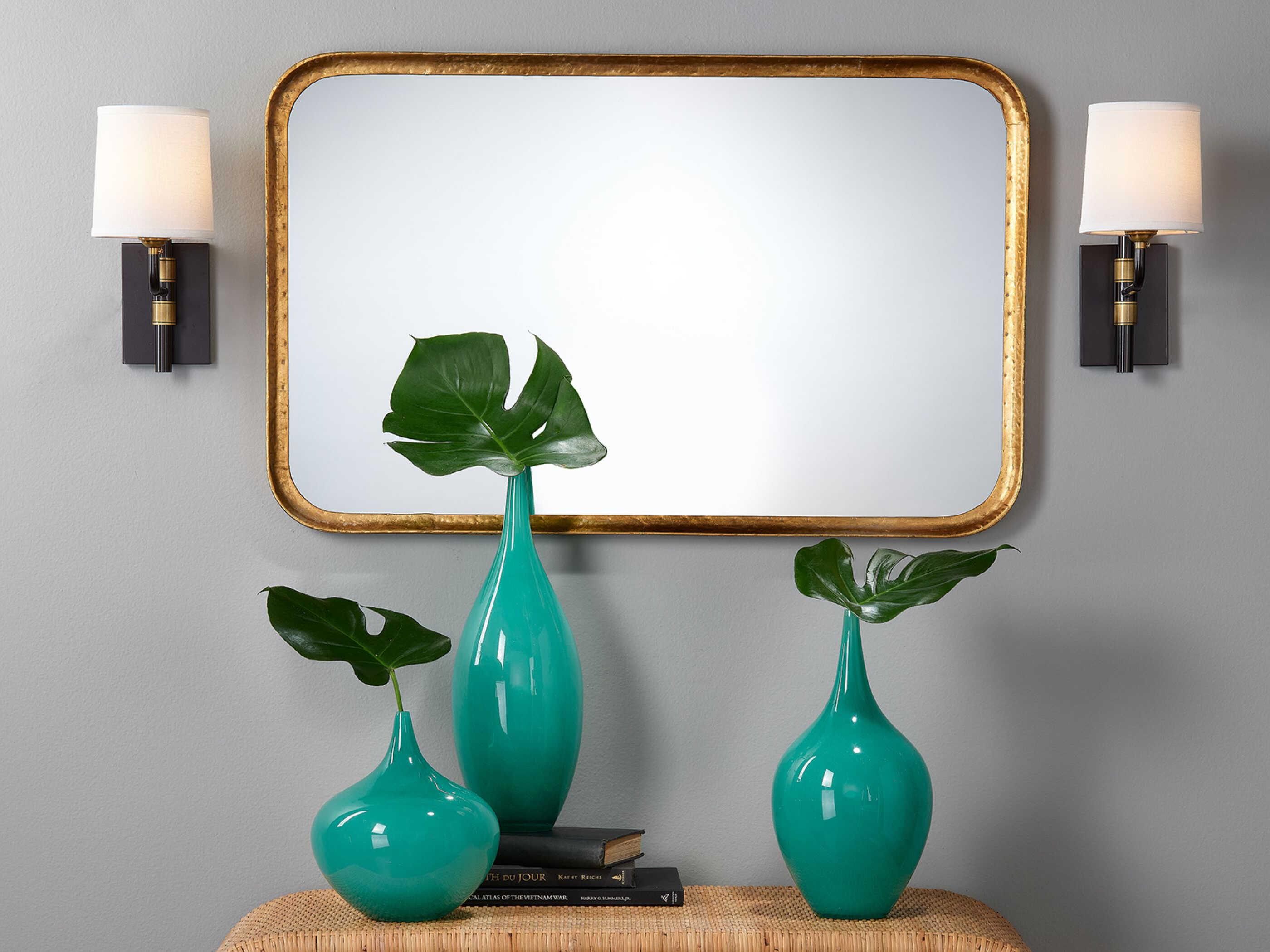 Jamie Young Gold Leaf Rectangular Wall Mirror