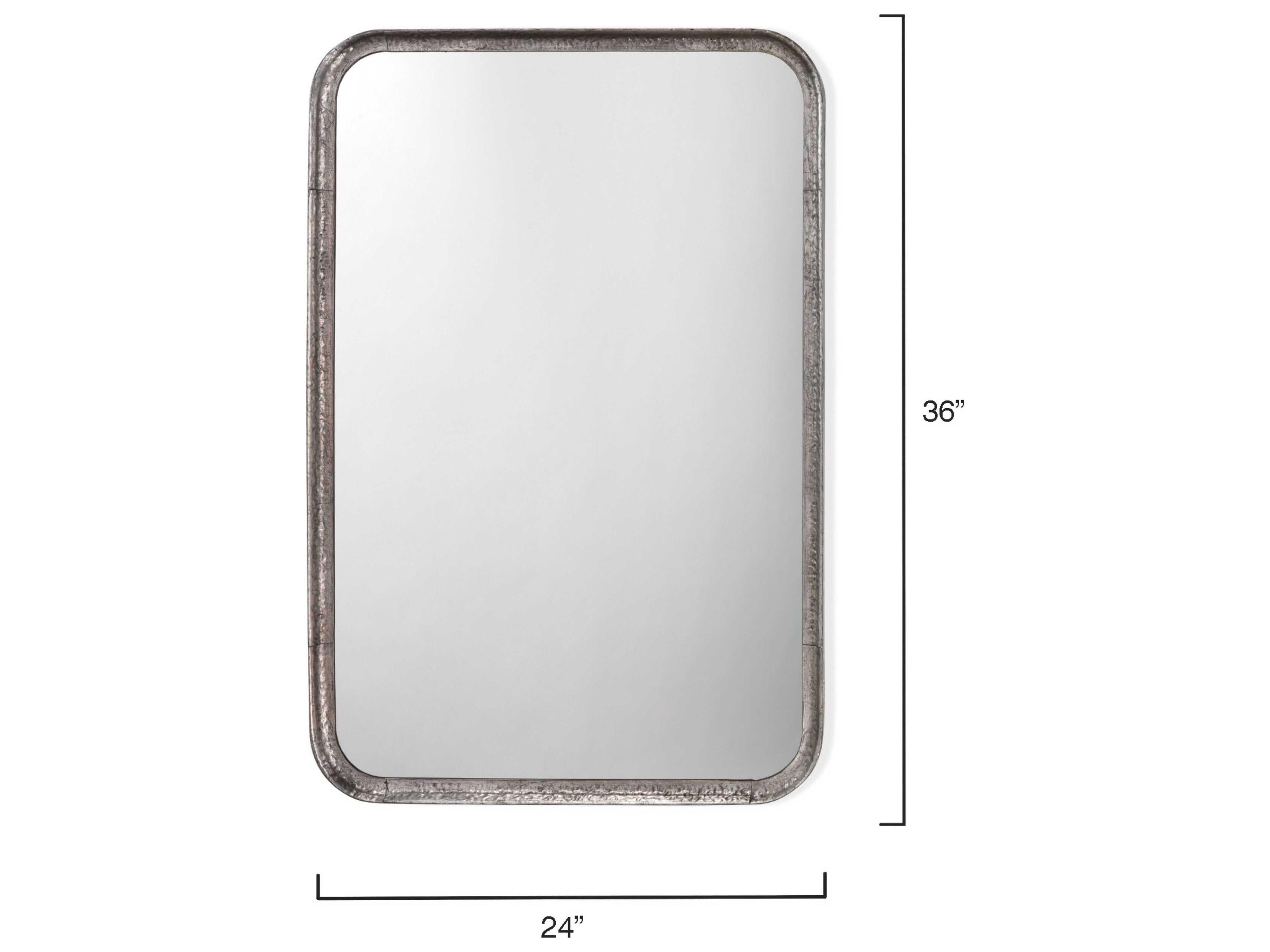 Jamie Young Silver Leaf Rectangular Wall Mirror