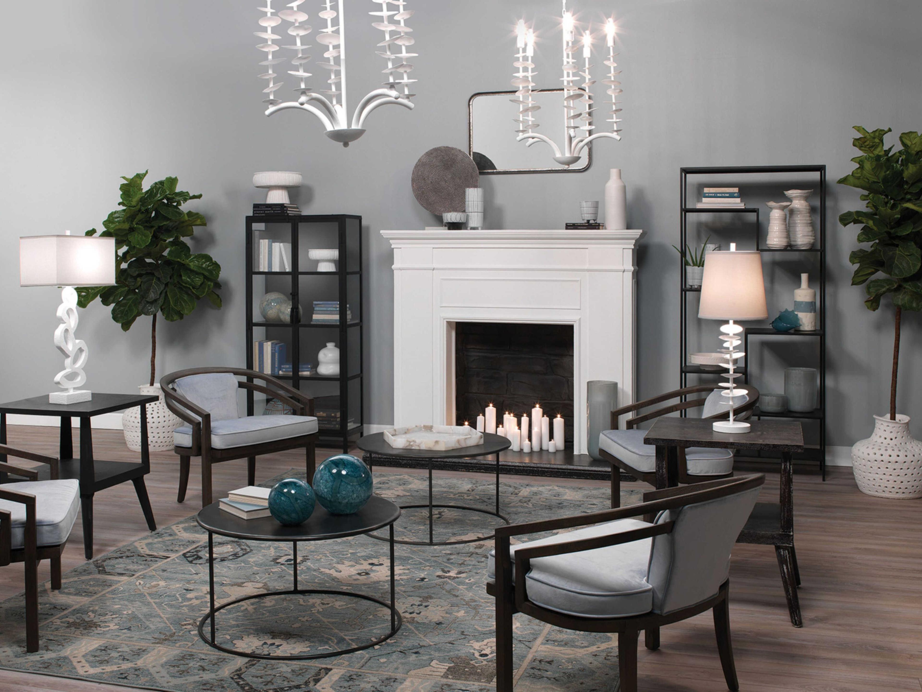 Jamie Young Silver Leaf Rectangular Wall Mirror