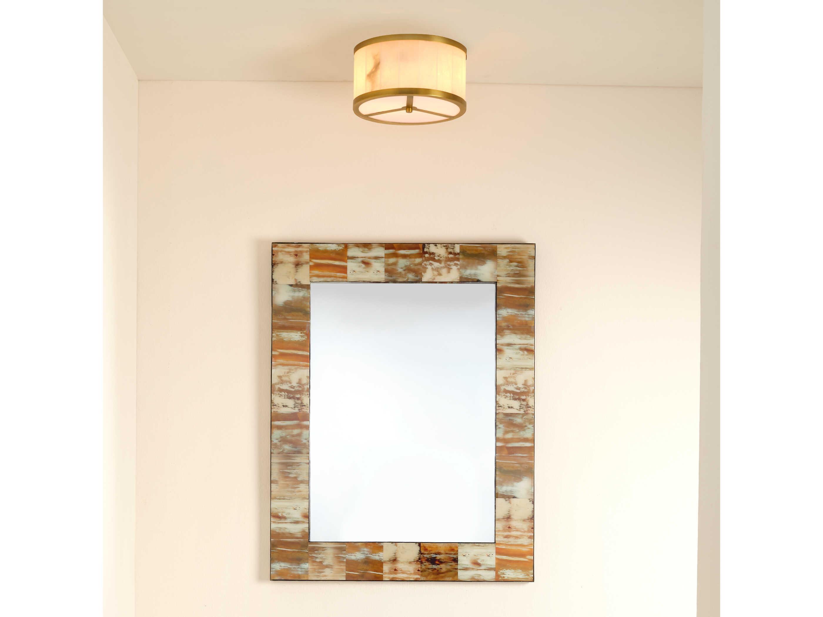 Jamie Young Natural Faux Horn Rectangular Wall Mirror