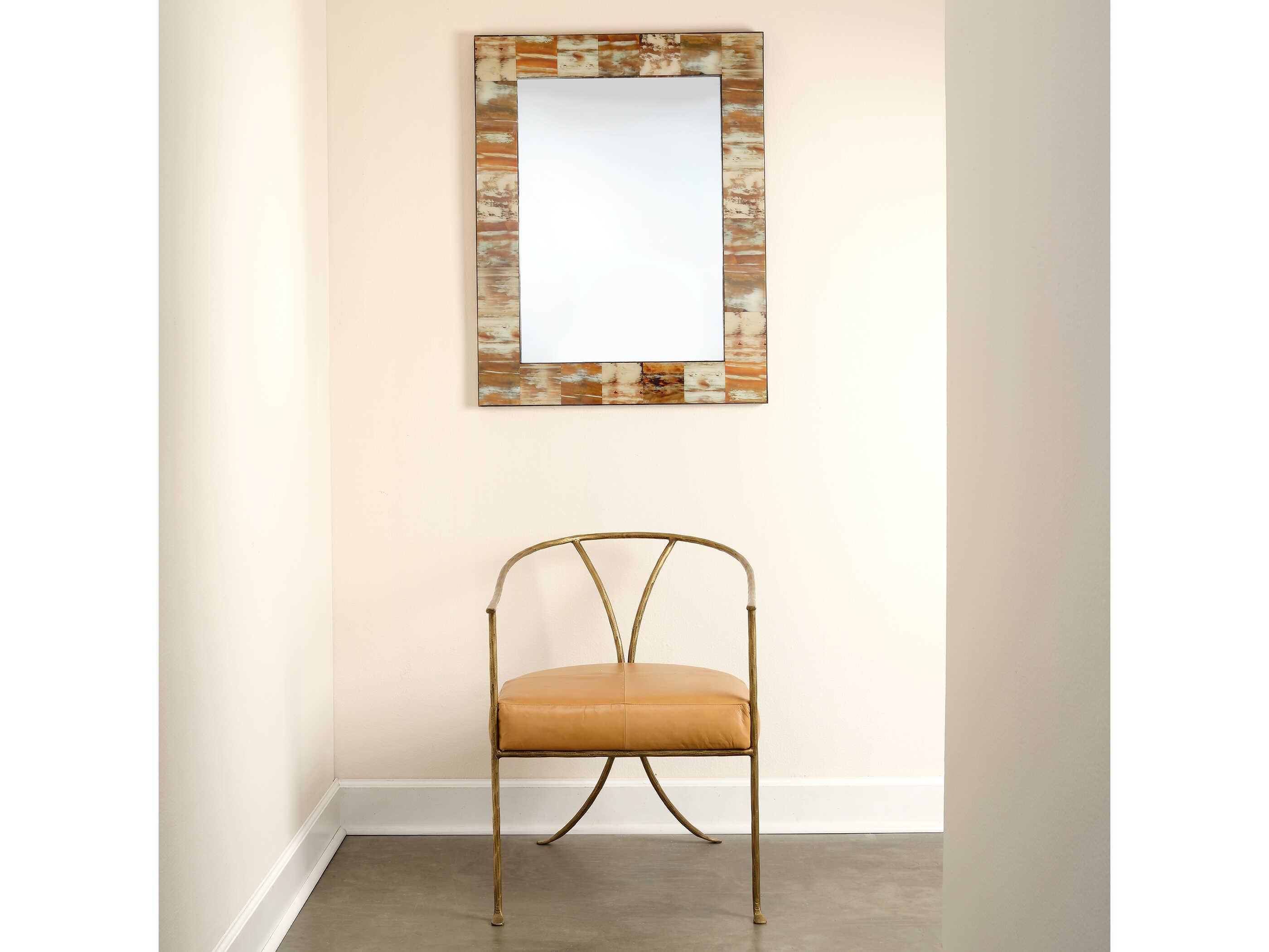 Jamie Young Natural Faux Horn Rectangular Wall Mirror