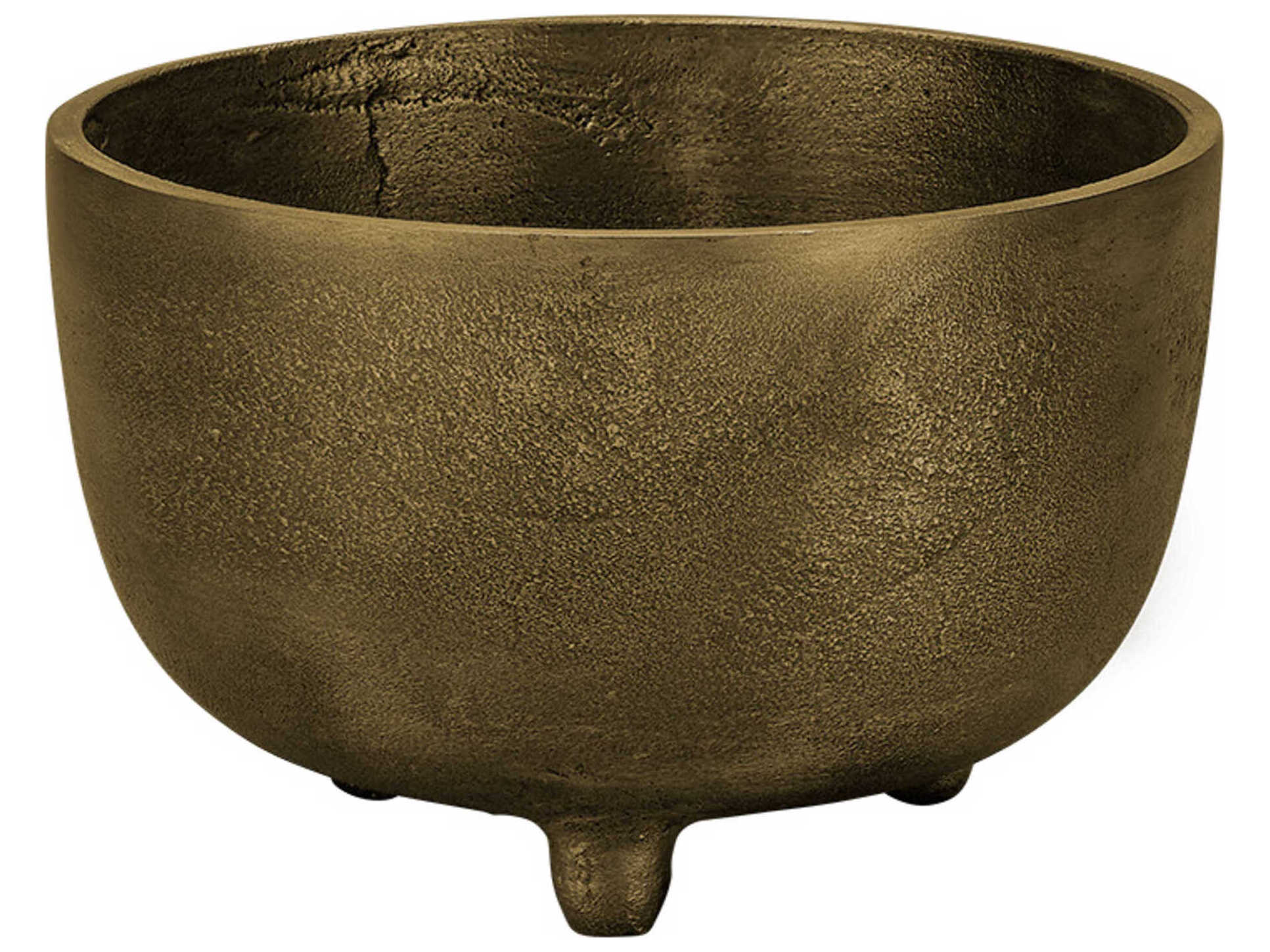 Jamie Young Antique Brass 6" Relic Footed Decorative Bowl