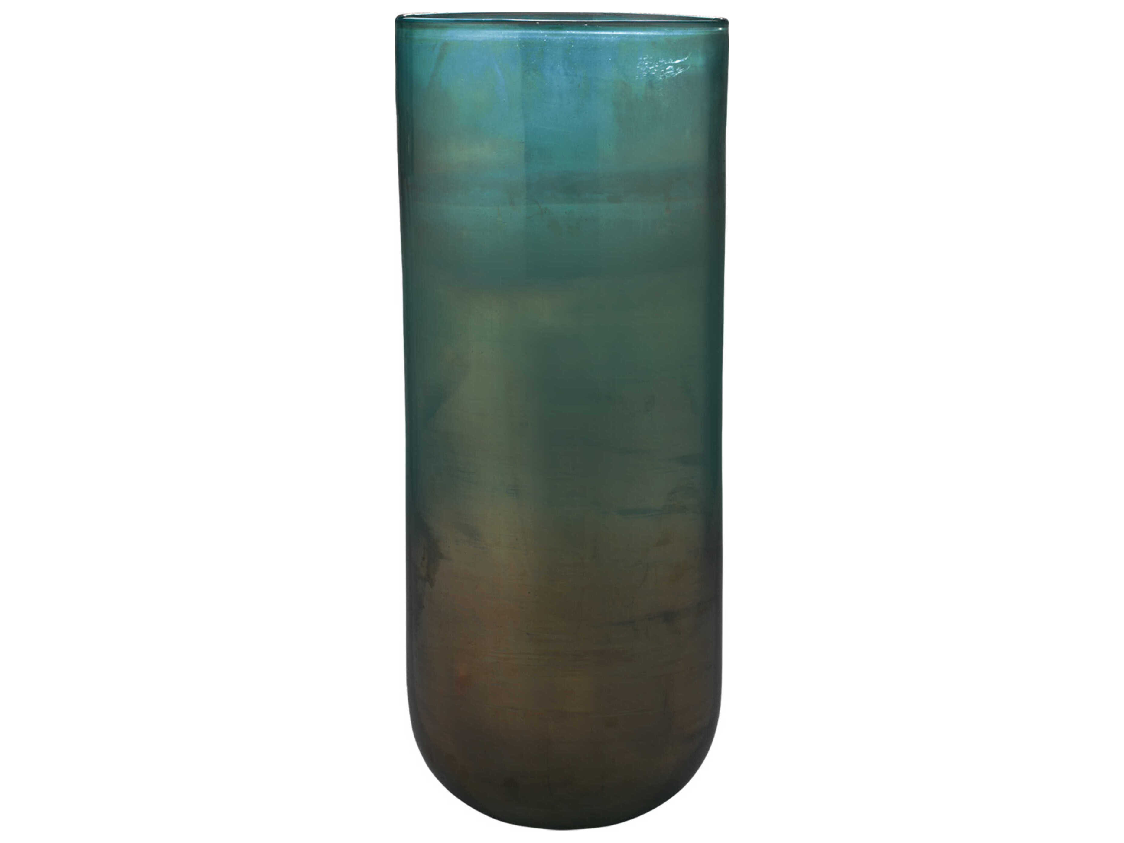 Jamie Young Vapor Metallic Aqua Vase