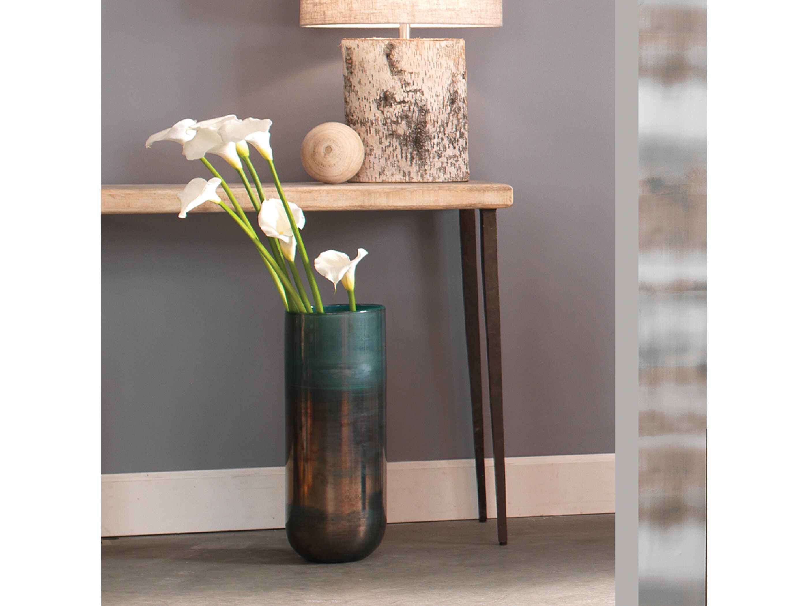 Jamie Young Vapor Metallic Aqua Vase