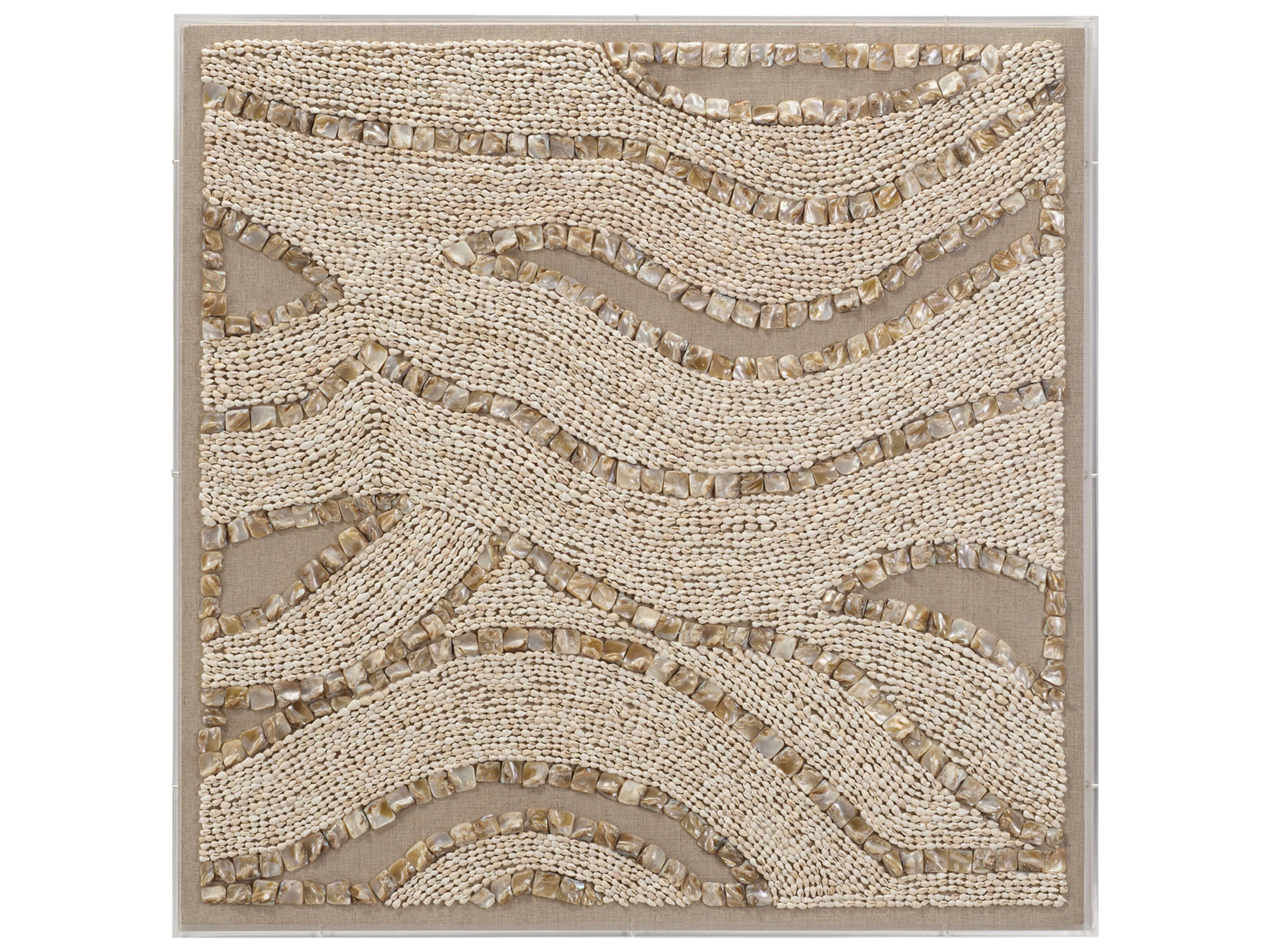 Jamie Young Natural / Off-White Wave Shell Shadow boxes