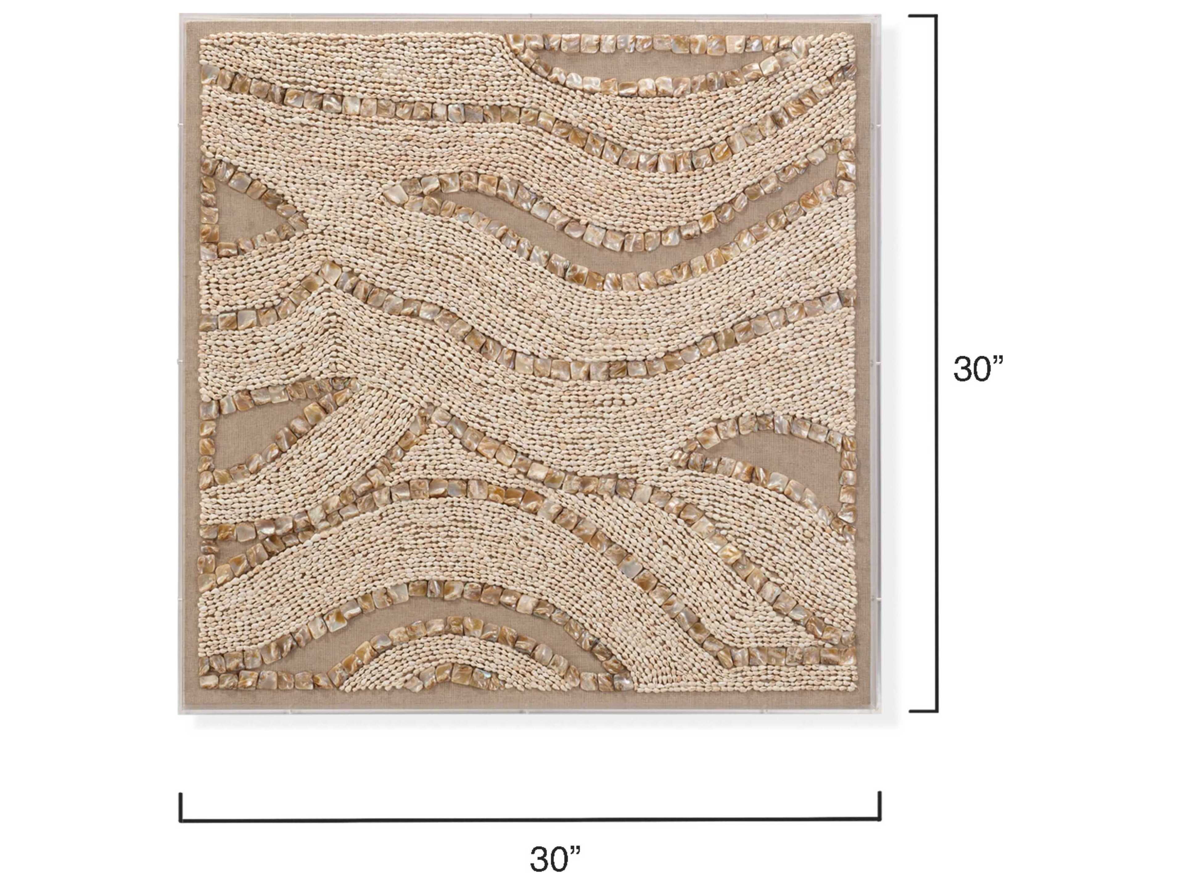 Jamie Young Natural / Off-White Wave Shell Shadow boxes