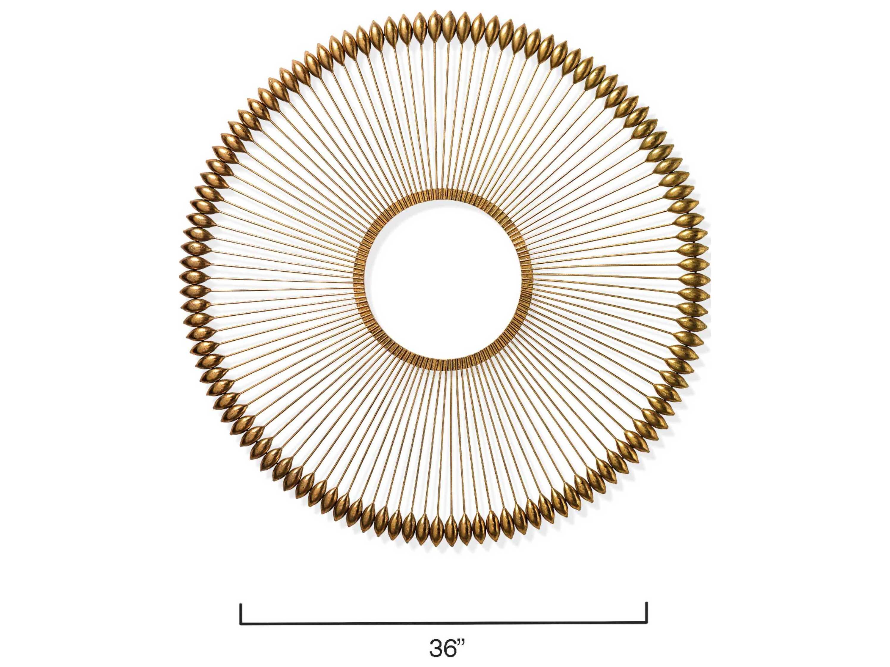 Jamie Young Illume Metal Gold Foil 36" Round Wall Art